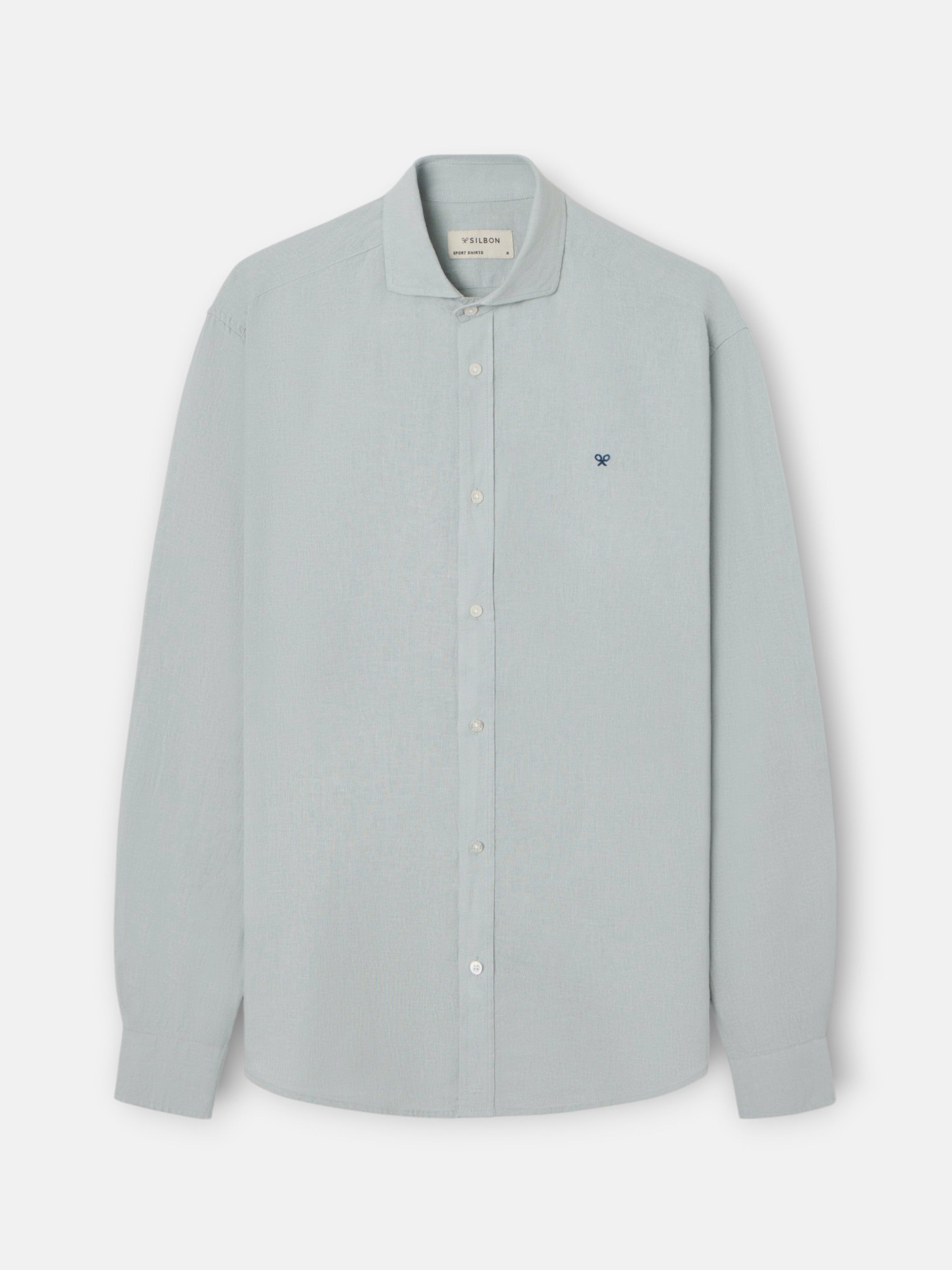 Camisa sport lino verde claro