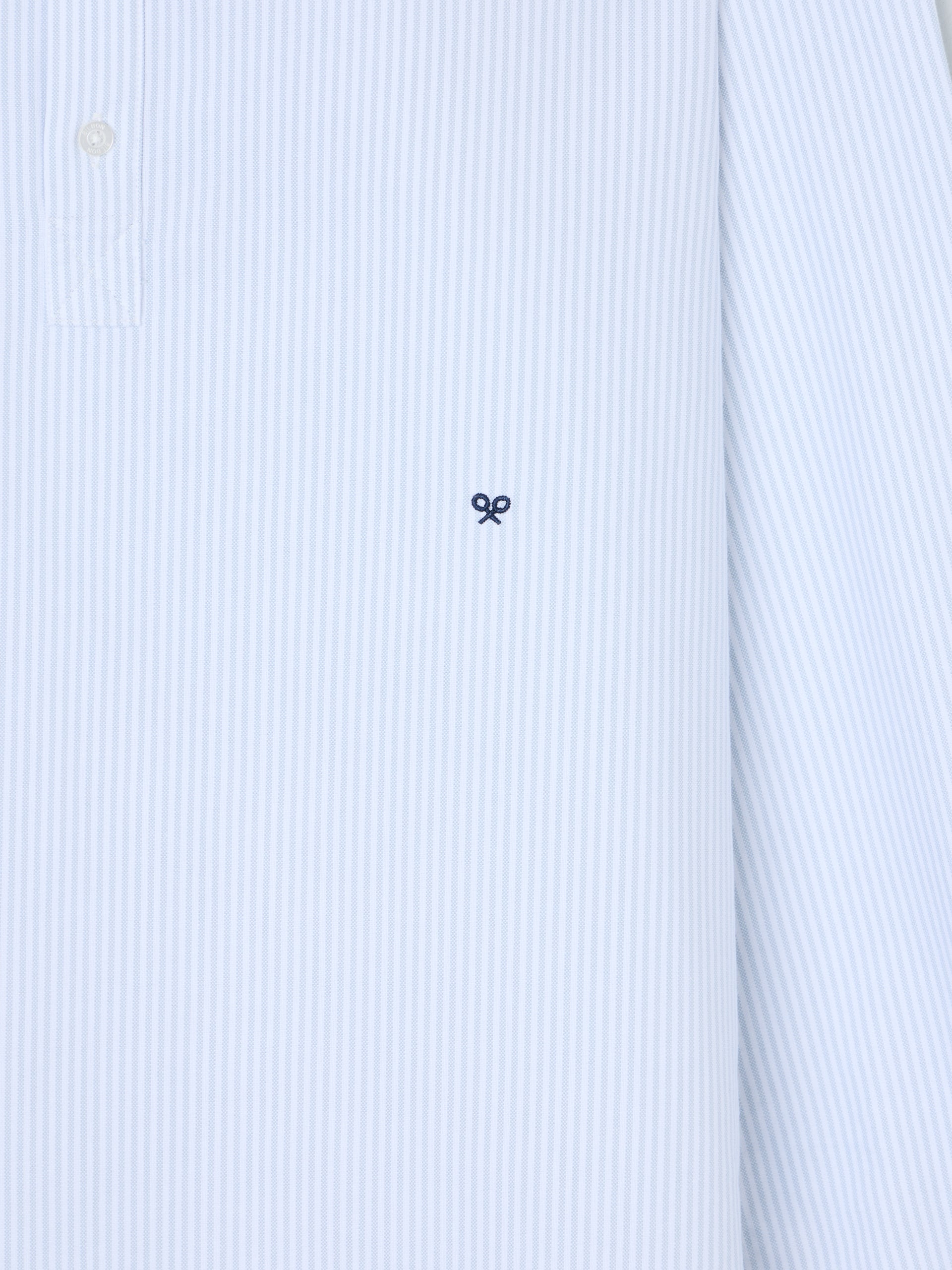 Polera sport oxford rayas verde claro