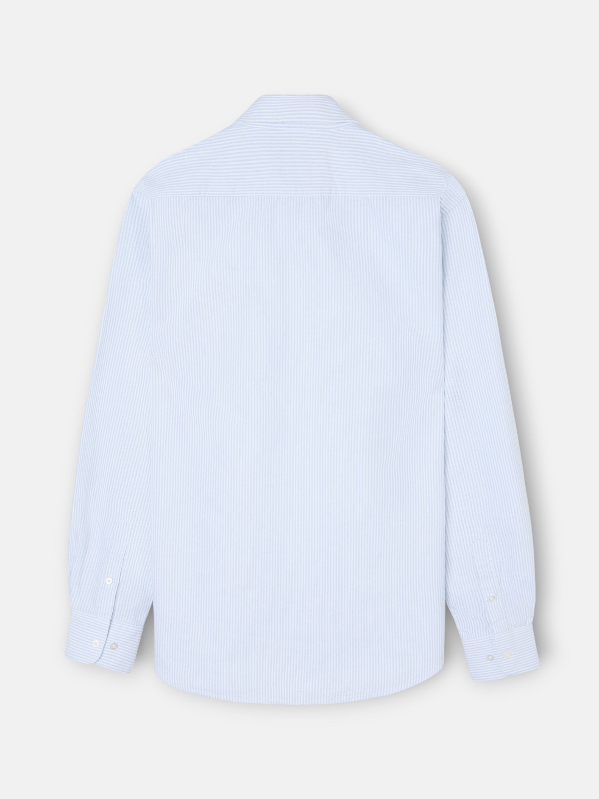 Polera sport oxford rayas verde claro