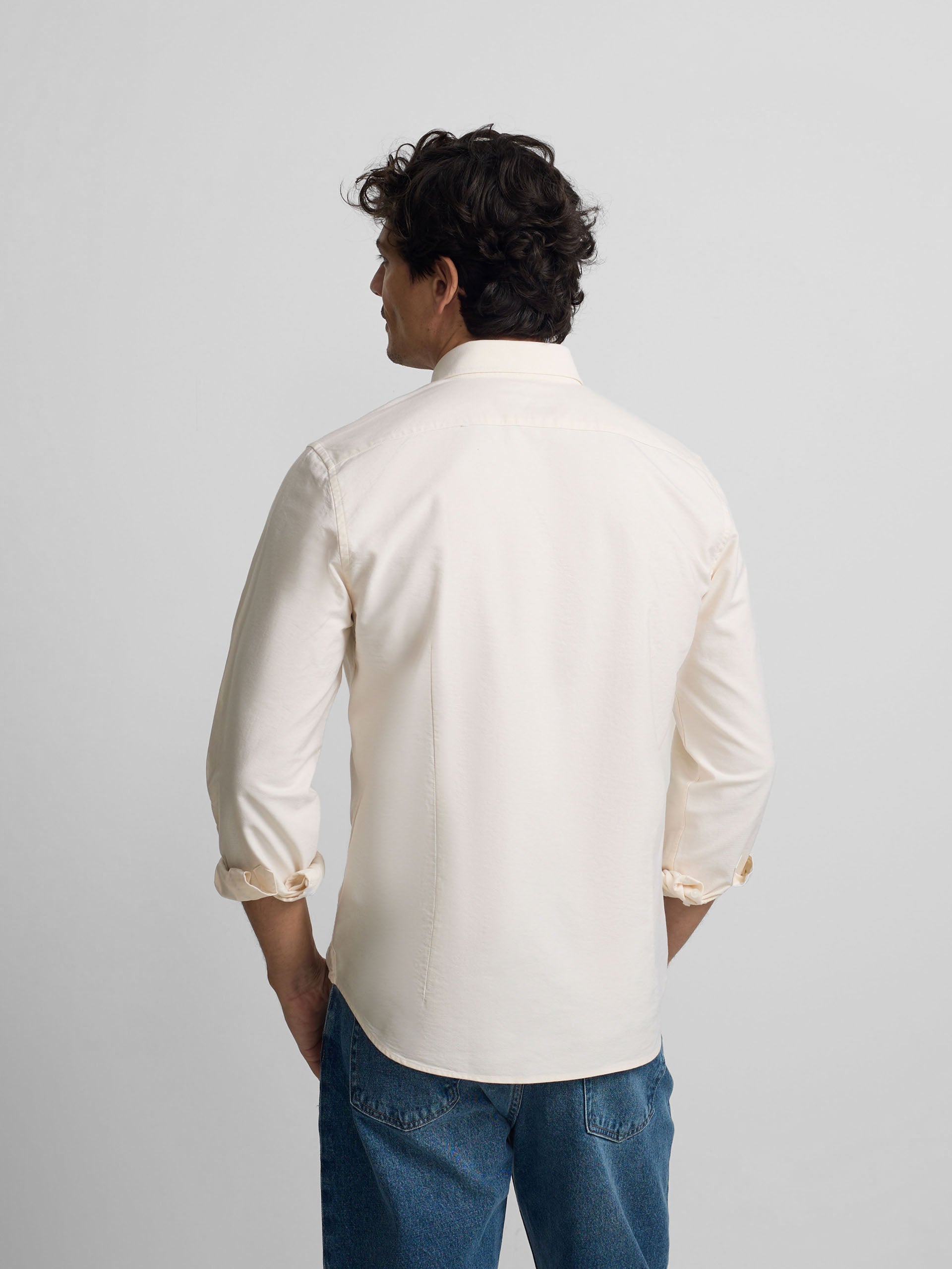 Camisa sport oxford amarilla
