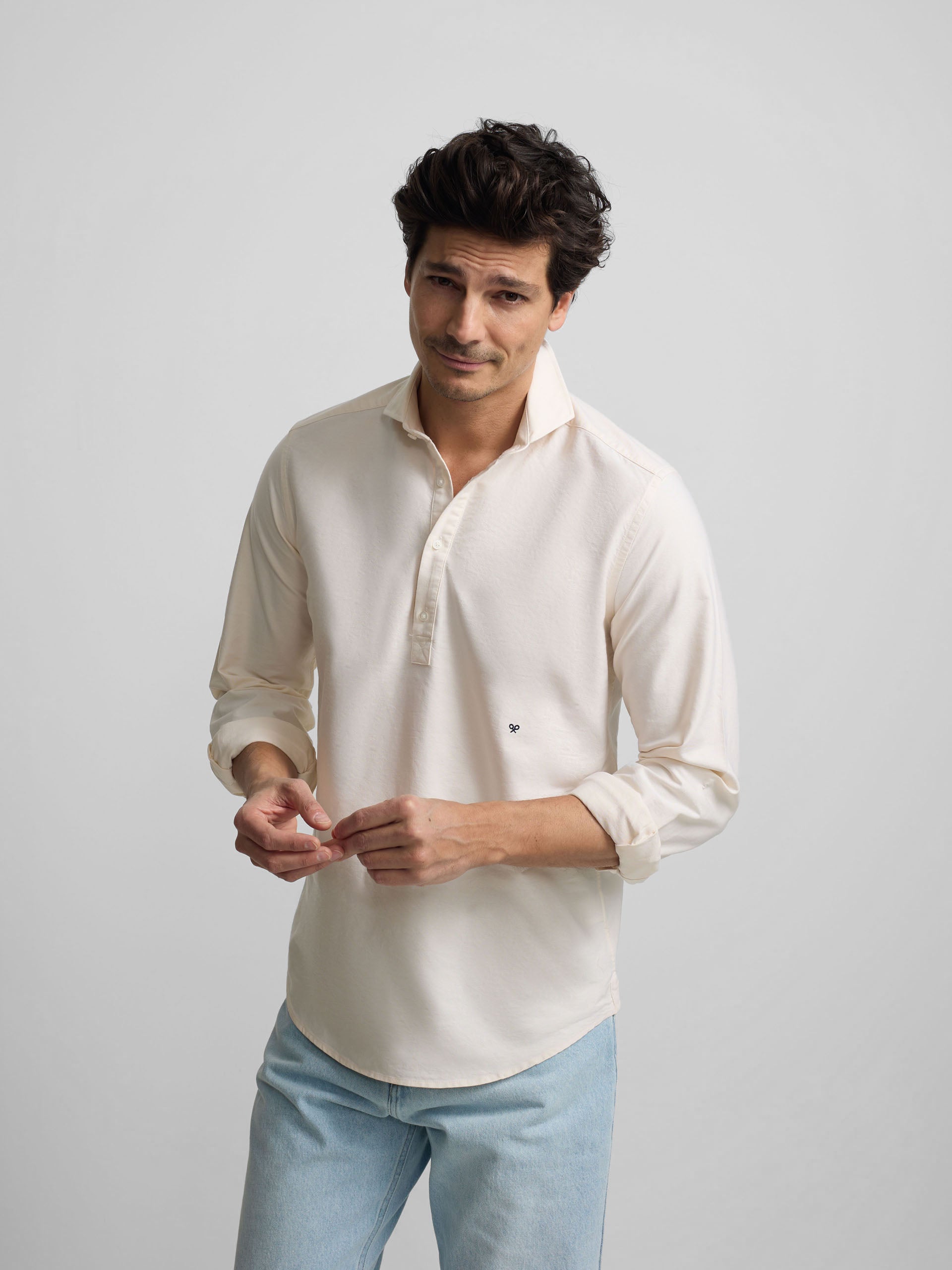 Polera sport oxford amarilla