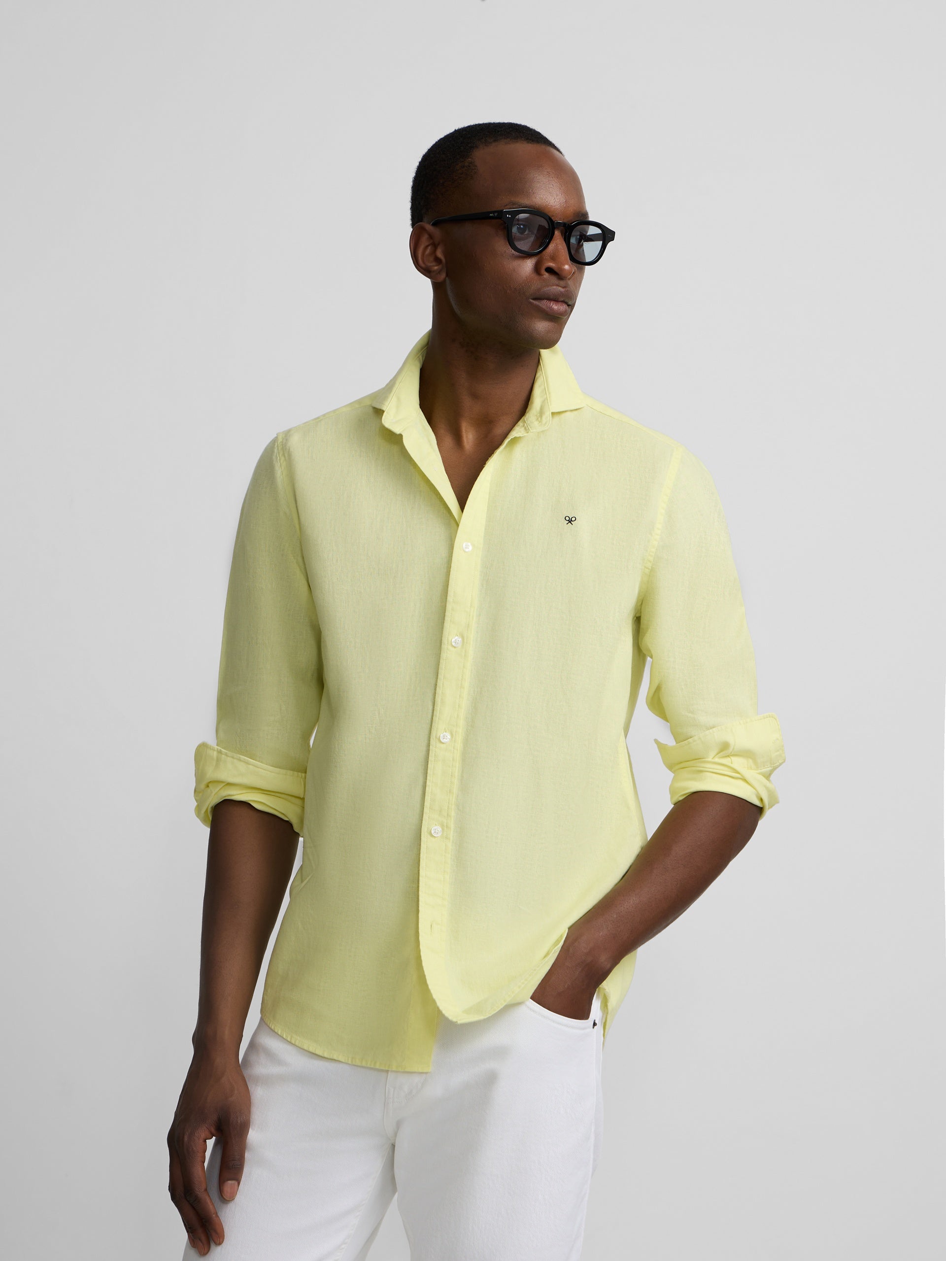 Camisa sport summer lino amarillo