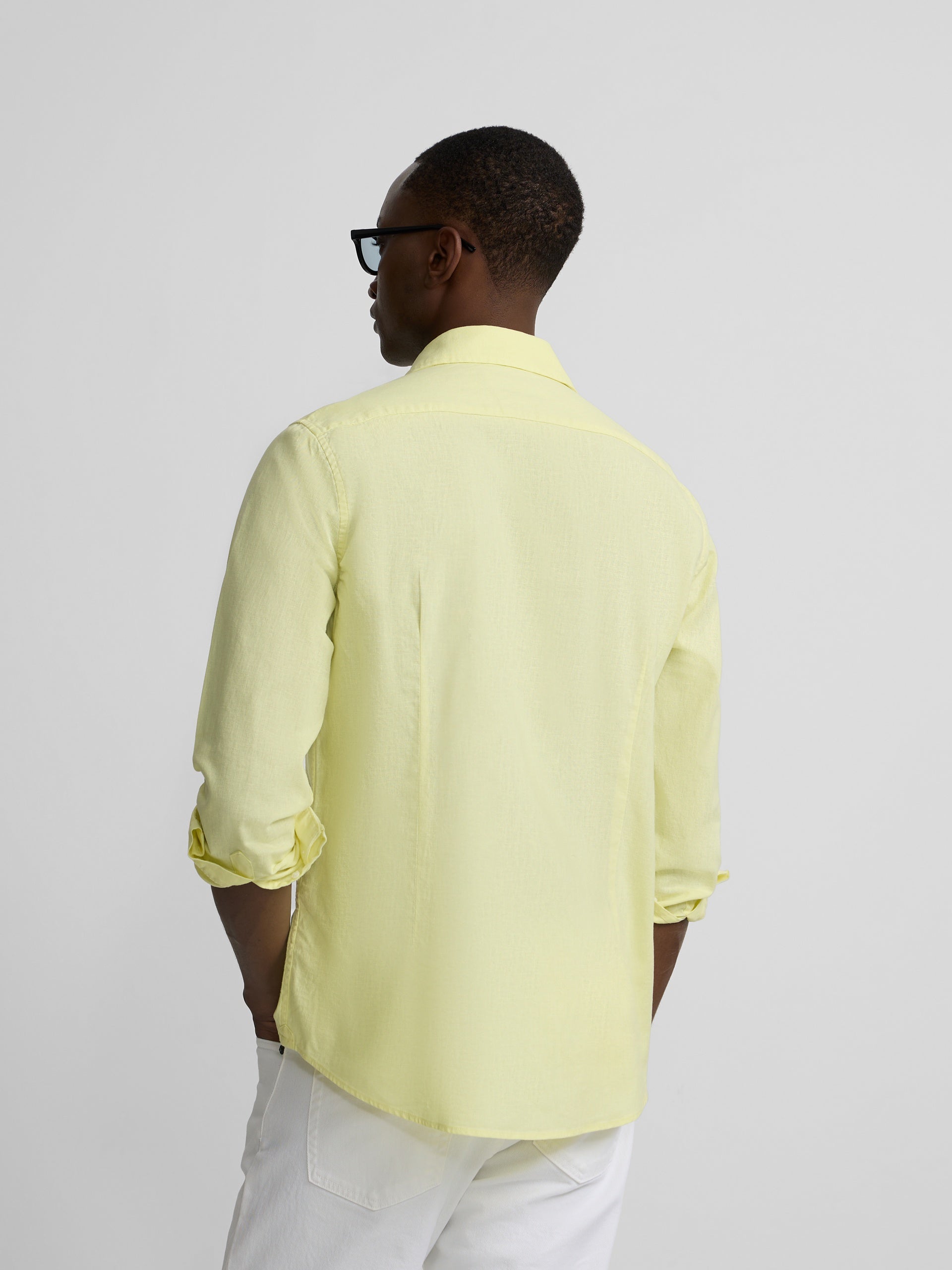 Camisa sport summer lino amarillo