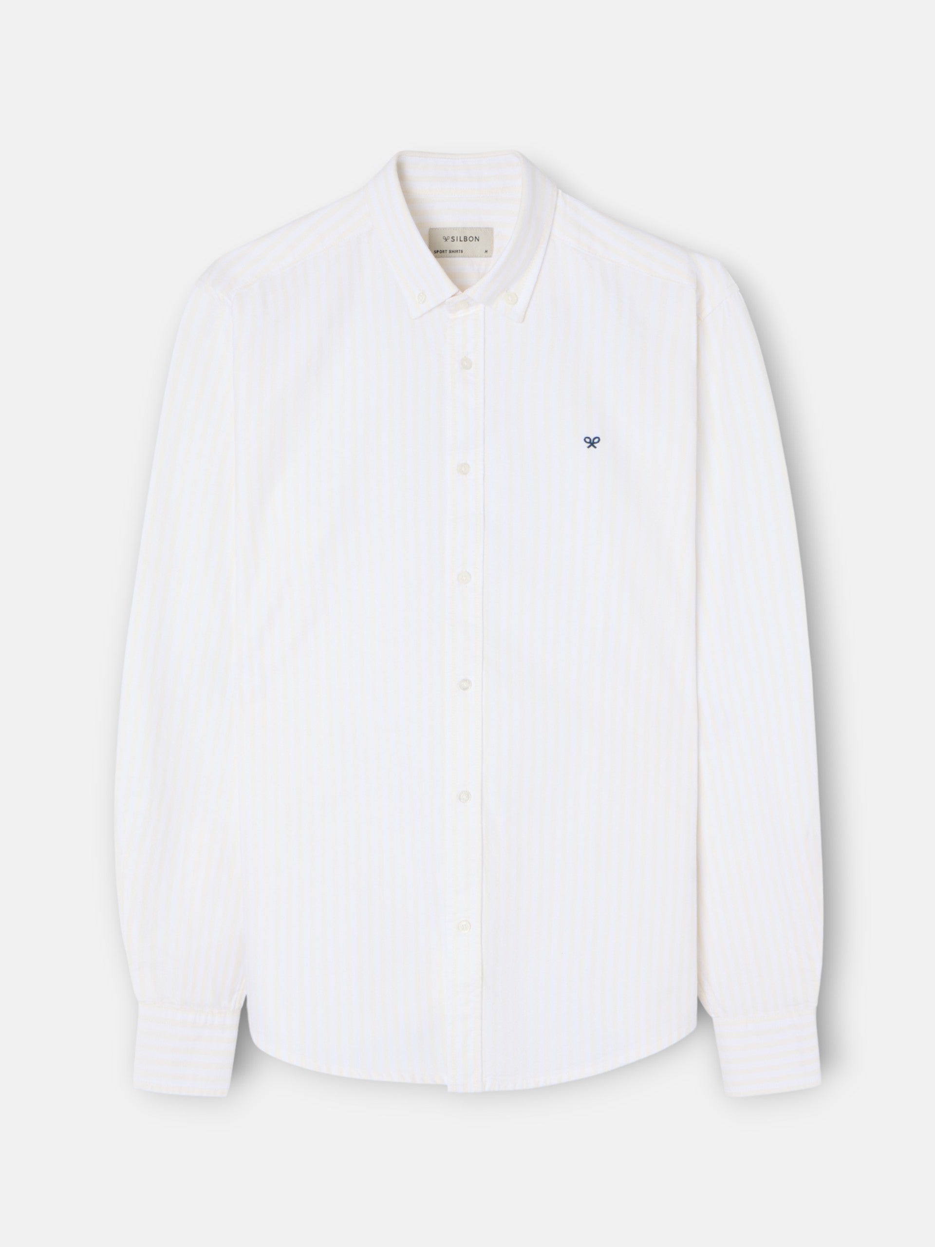 Camisa sport oxford raya media amarilla