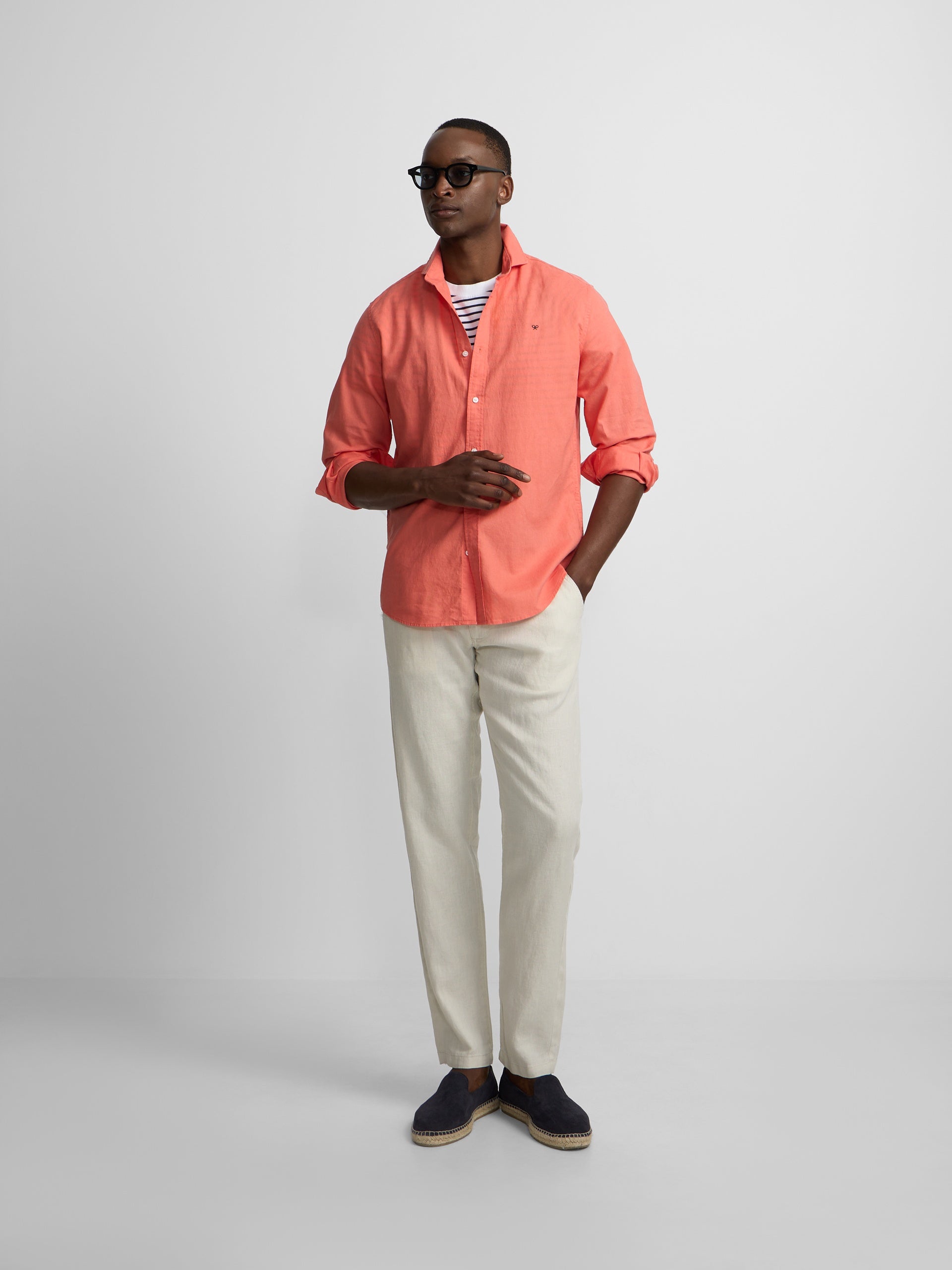 Camisa sport summer lino coral