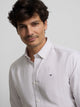 Camisa sport oxford rayas beige