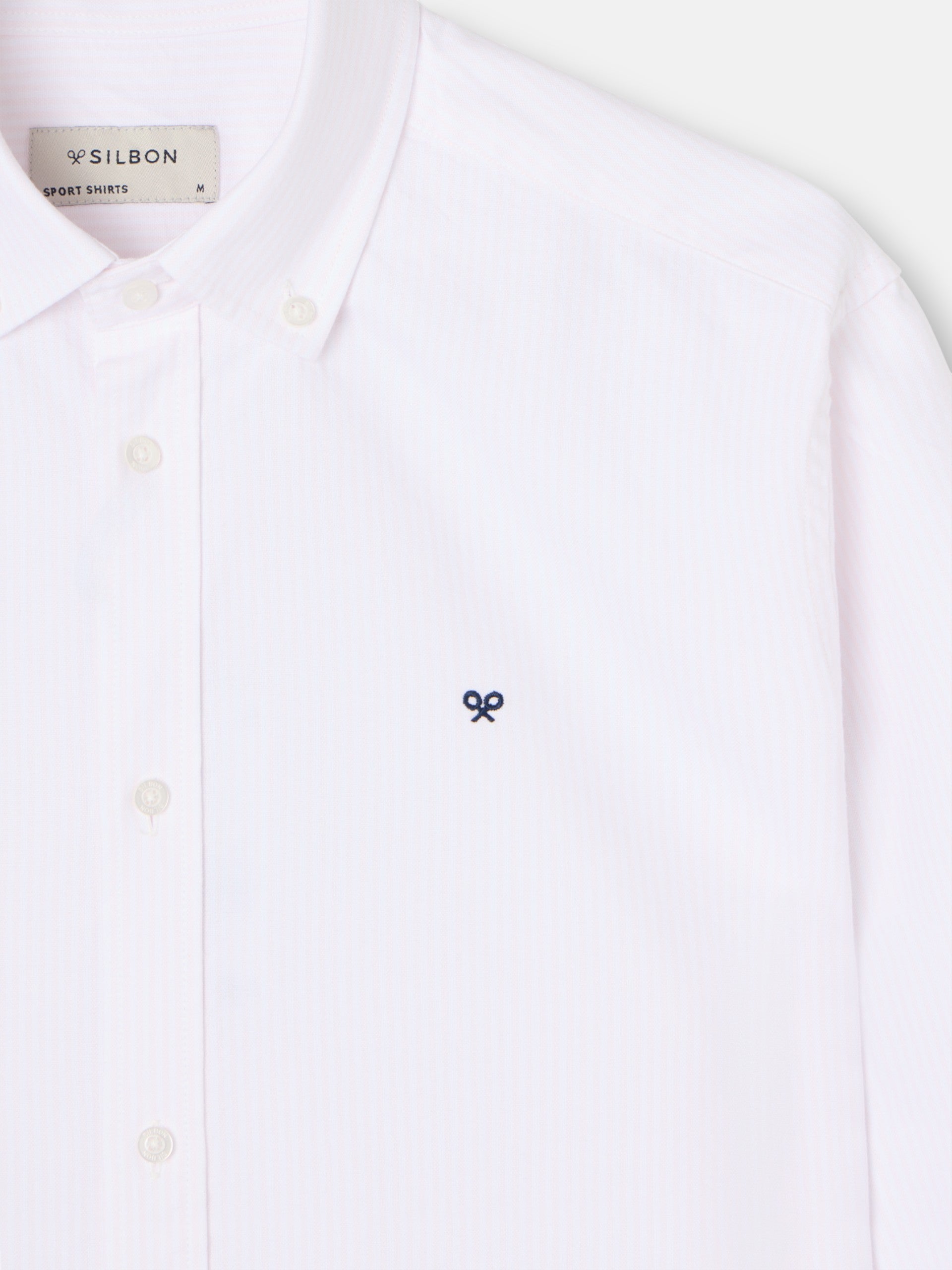 Camisa sport oxford rayas rosa