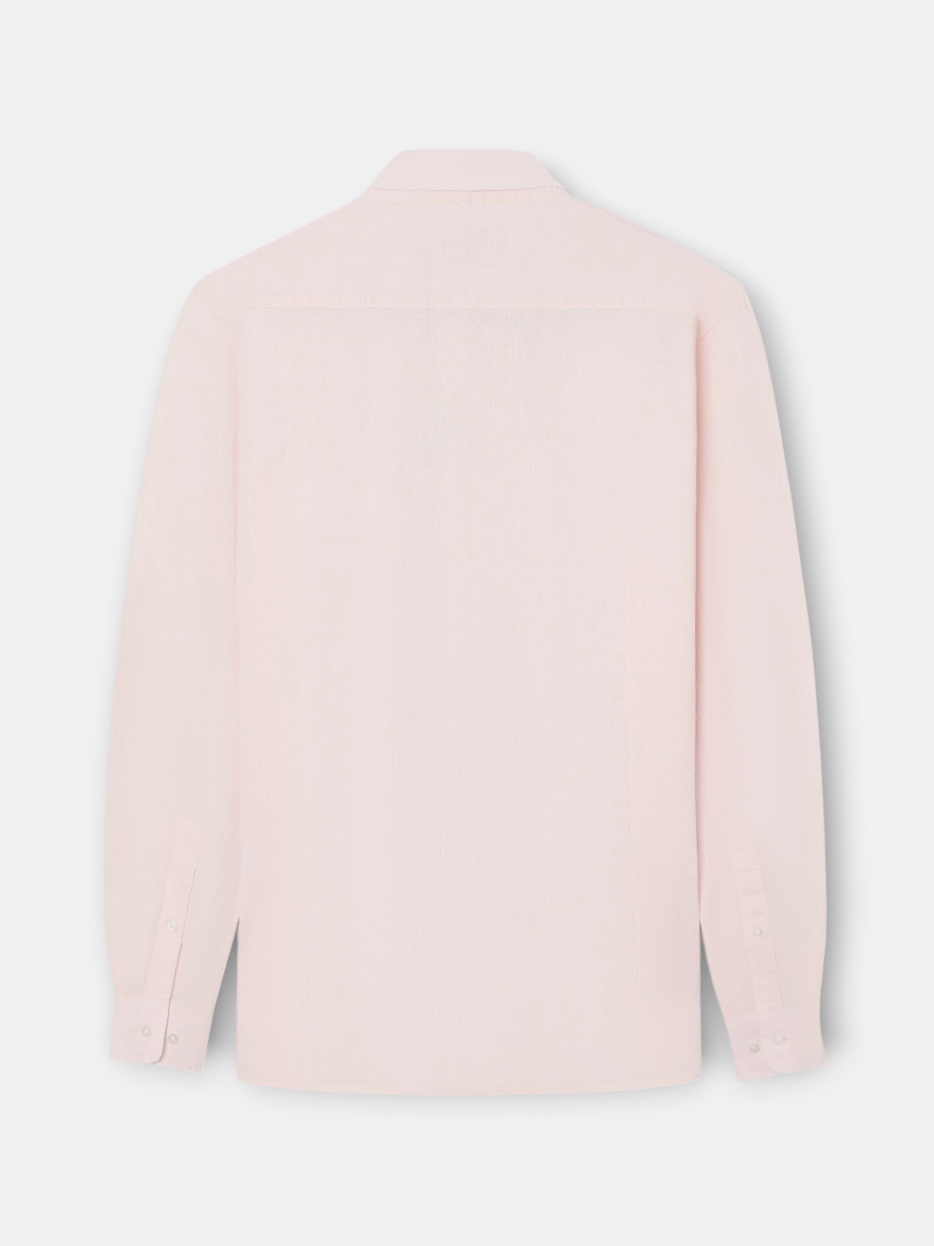 Chemise sport en lin rose