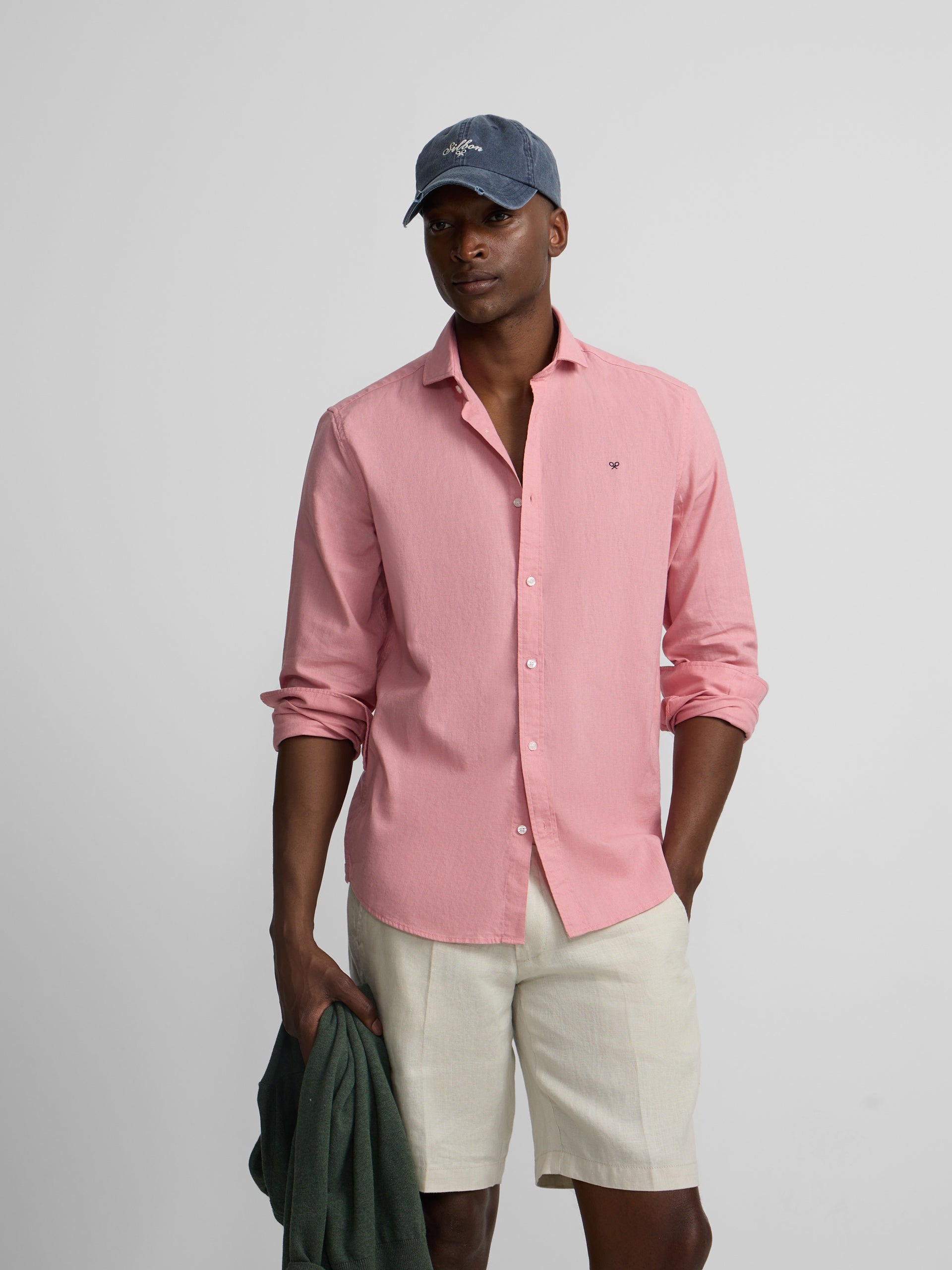 Camisa sport summer lino rosa