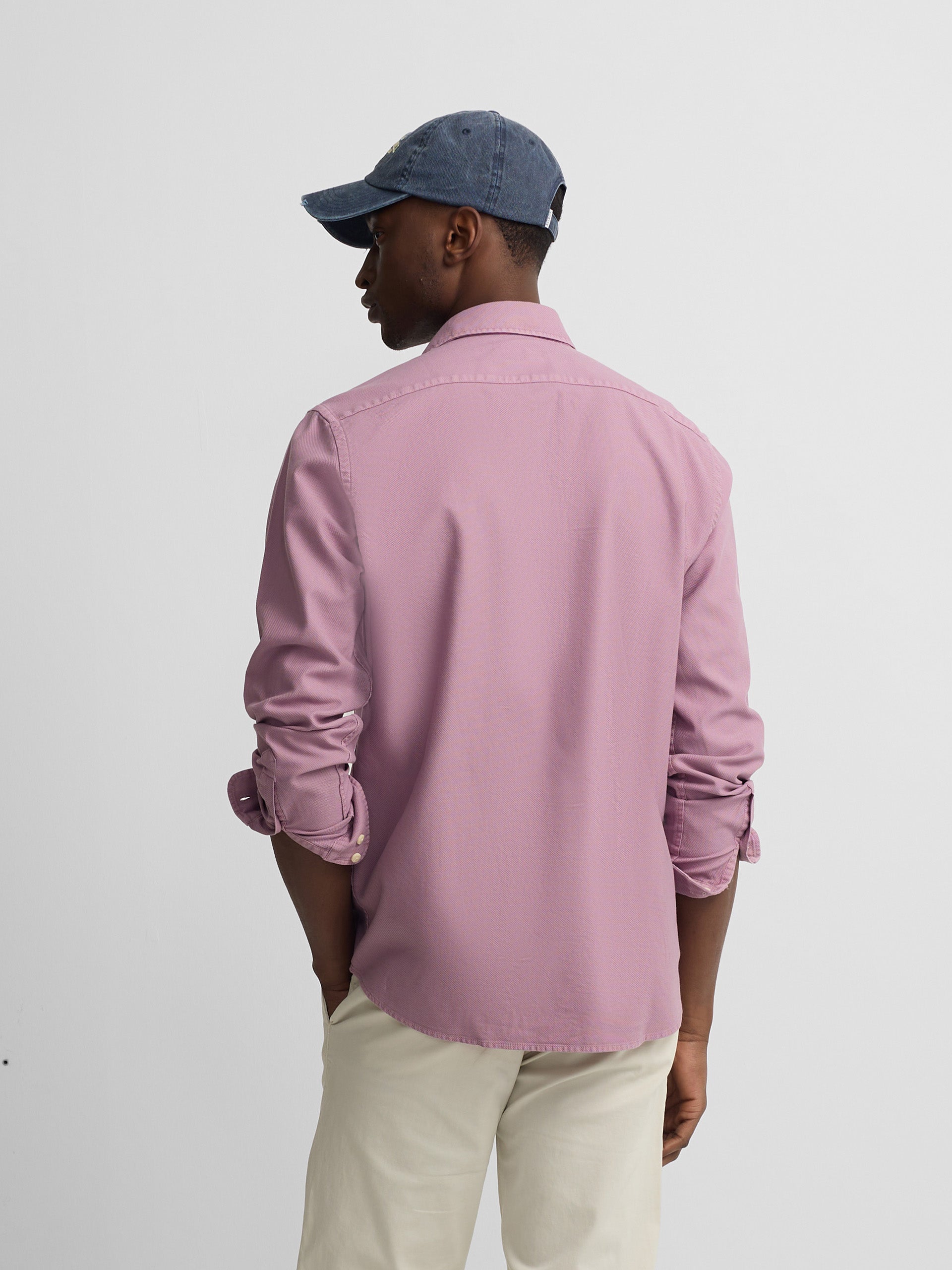 Camisa sport estrutura logótipo roxo