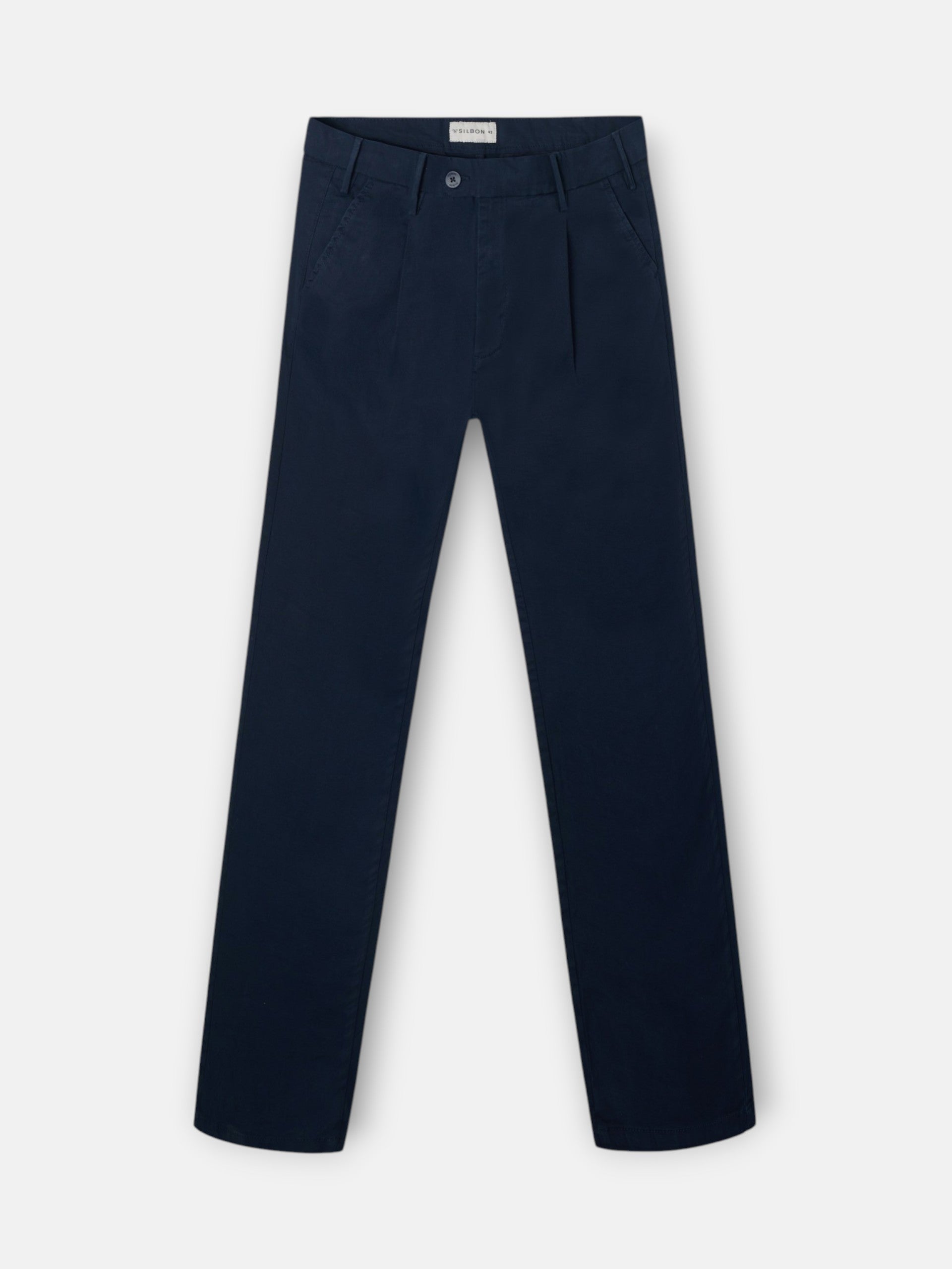 Pantalon sport chino pinzas azul navy
