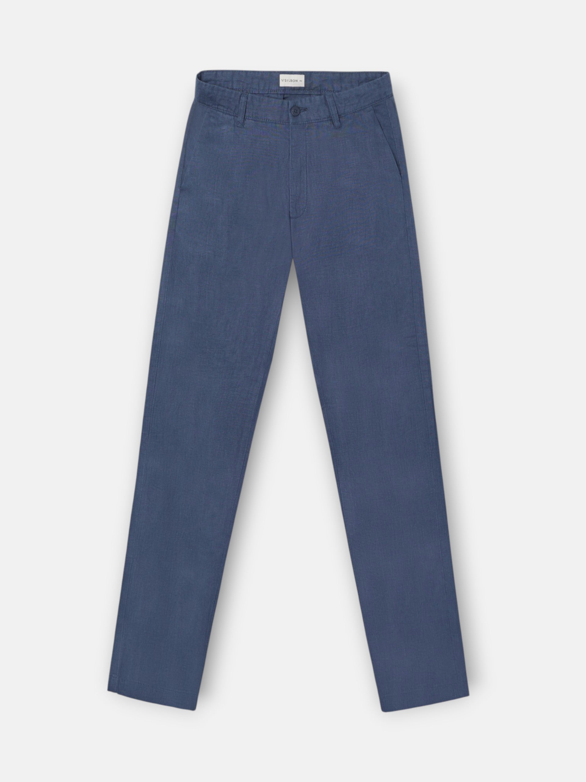 Pantalon sport chino lino azul indigo
