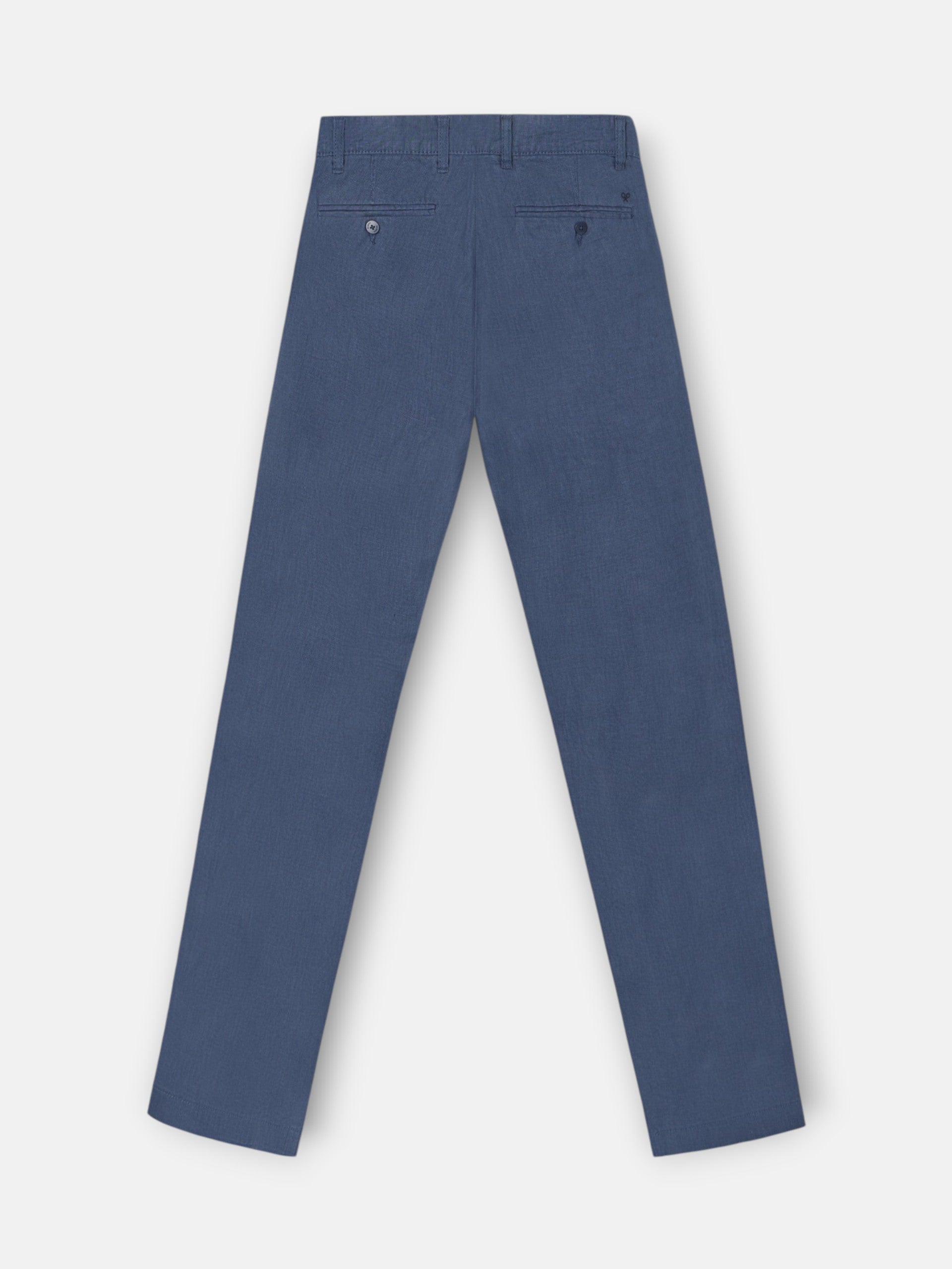 Pantalon sport chino lino azul indigo