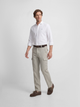 Pantalon cargo sport en lin vert moyen