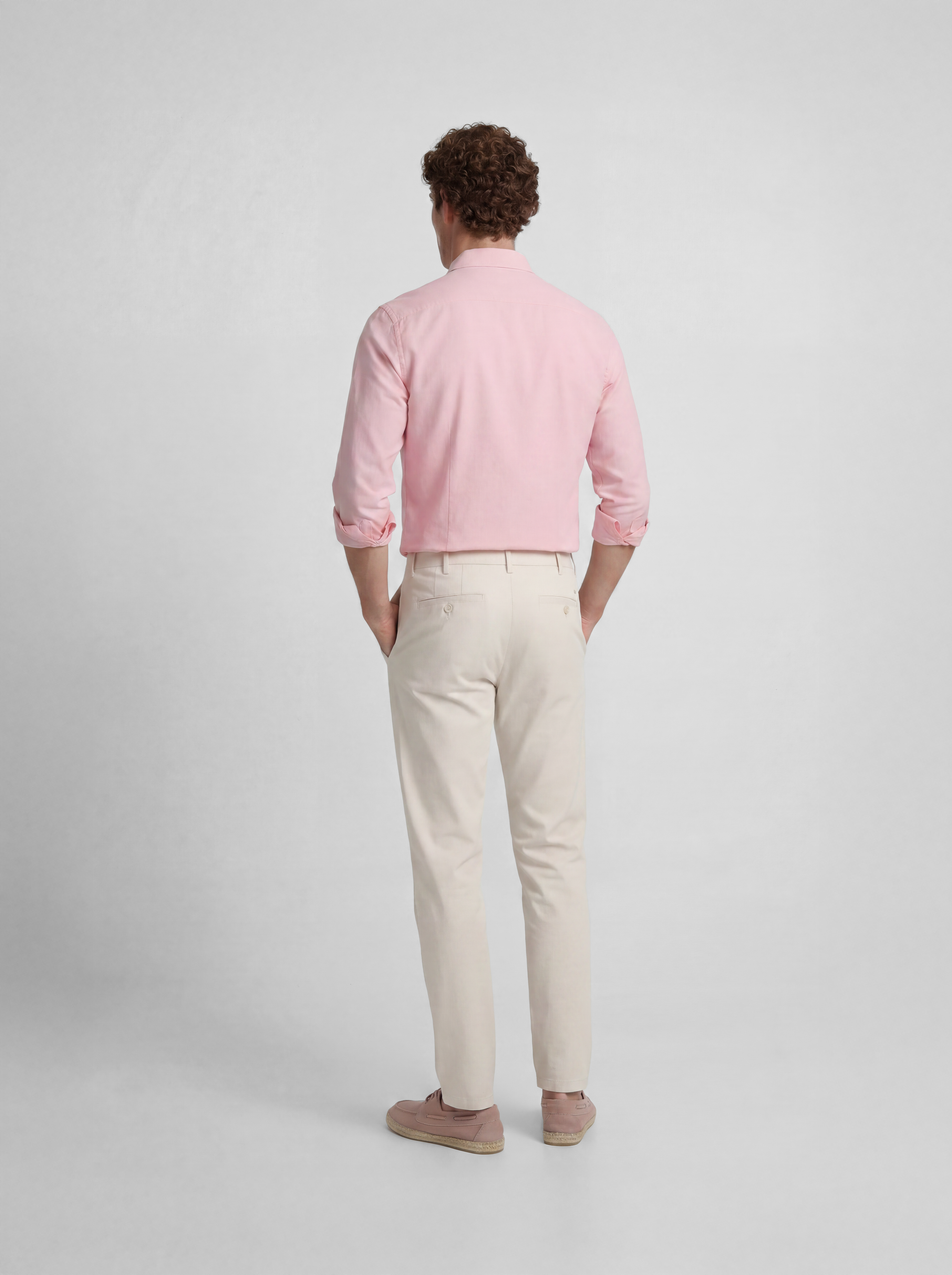 Stone pleated sport chino trousers