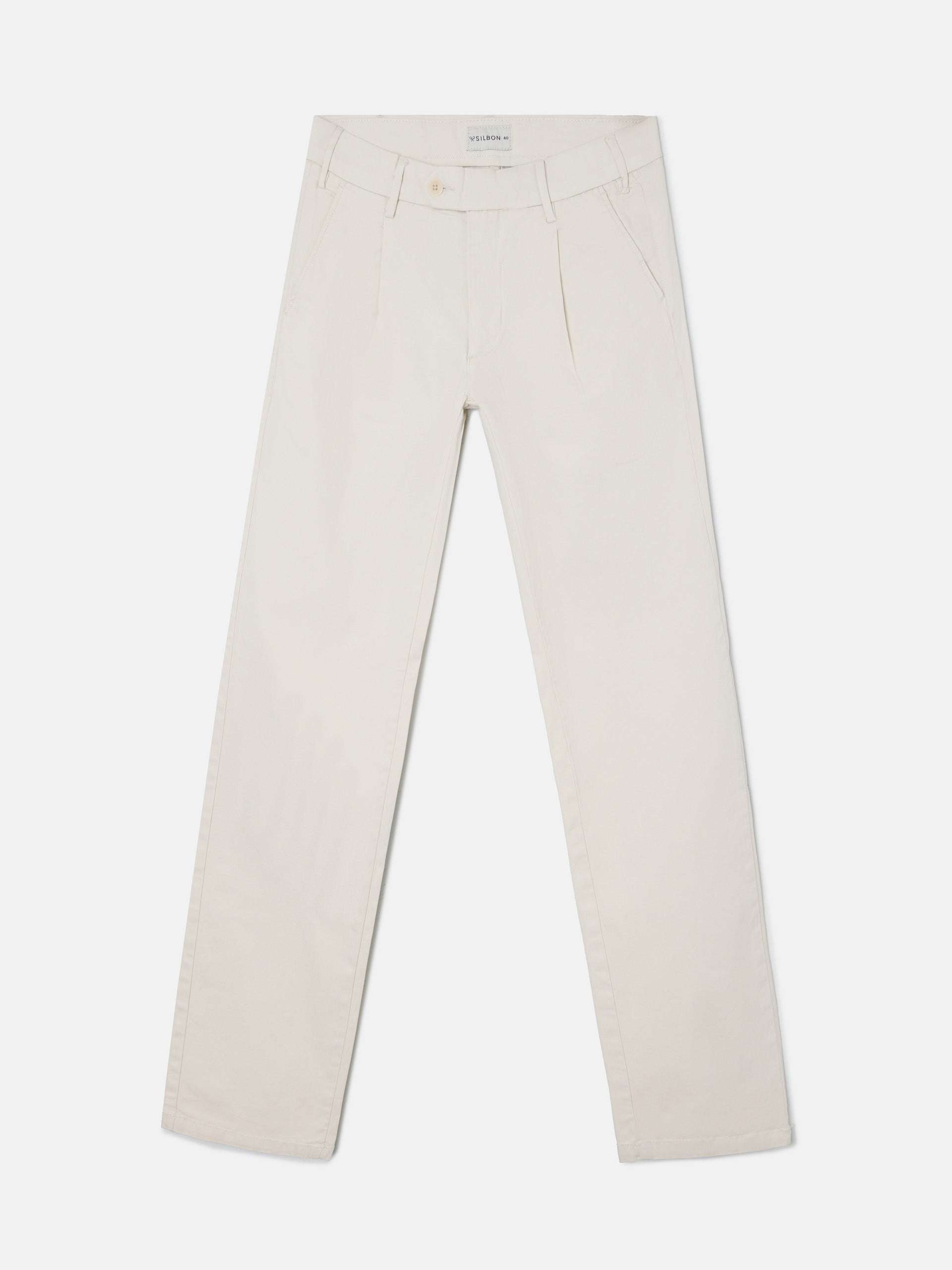Stone pleated sport chino trousers