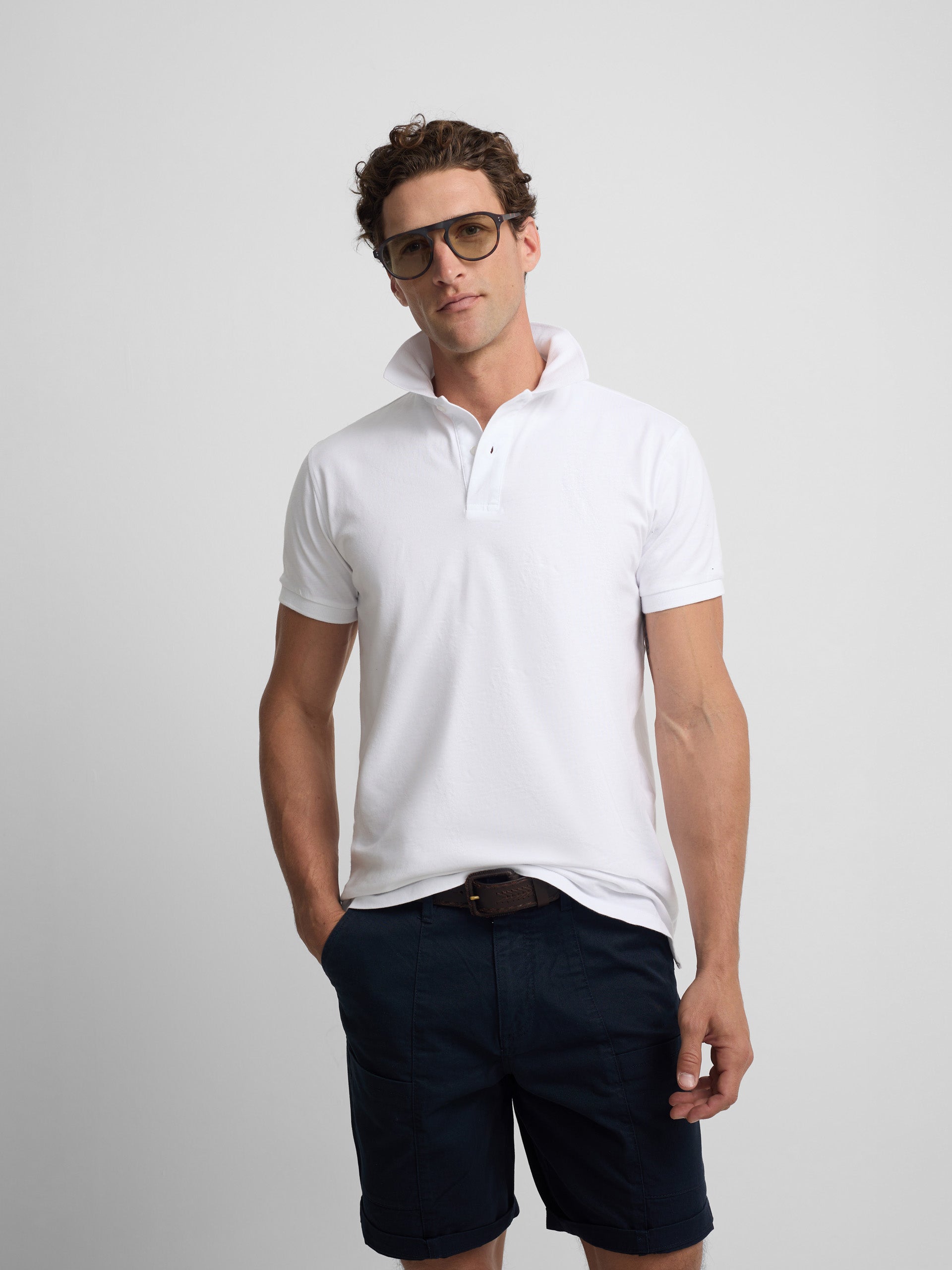 Polo desportivo branco