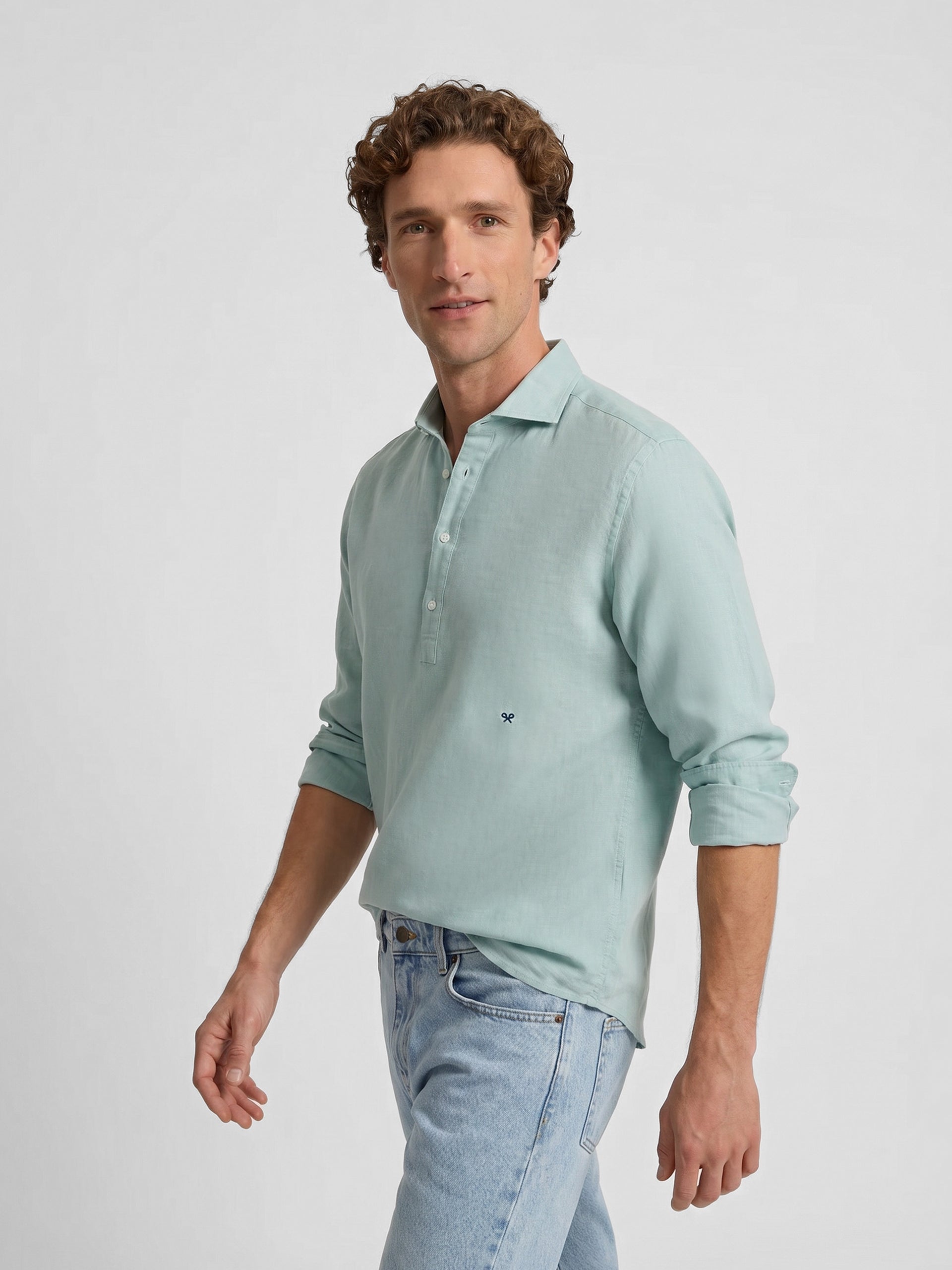 Polera sport lino verde claro