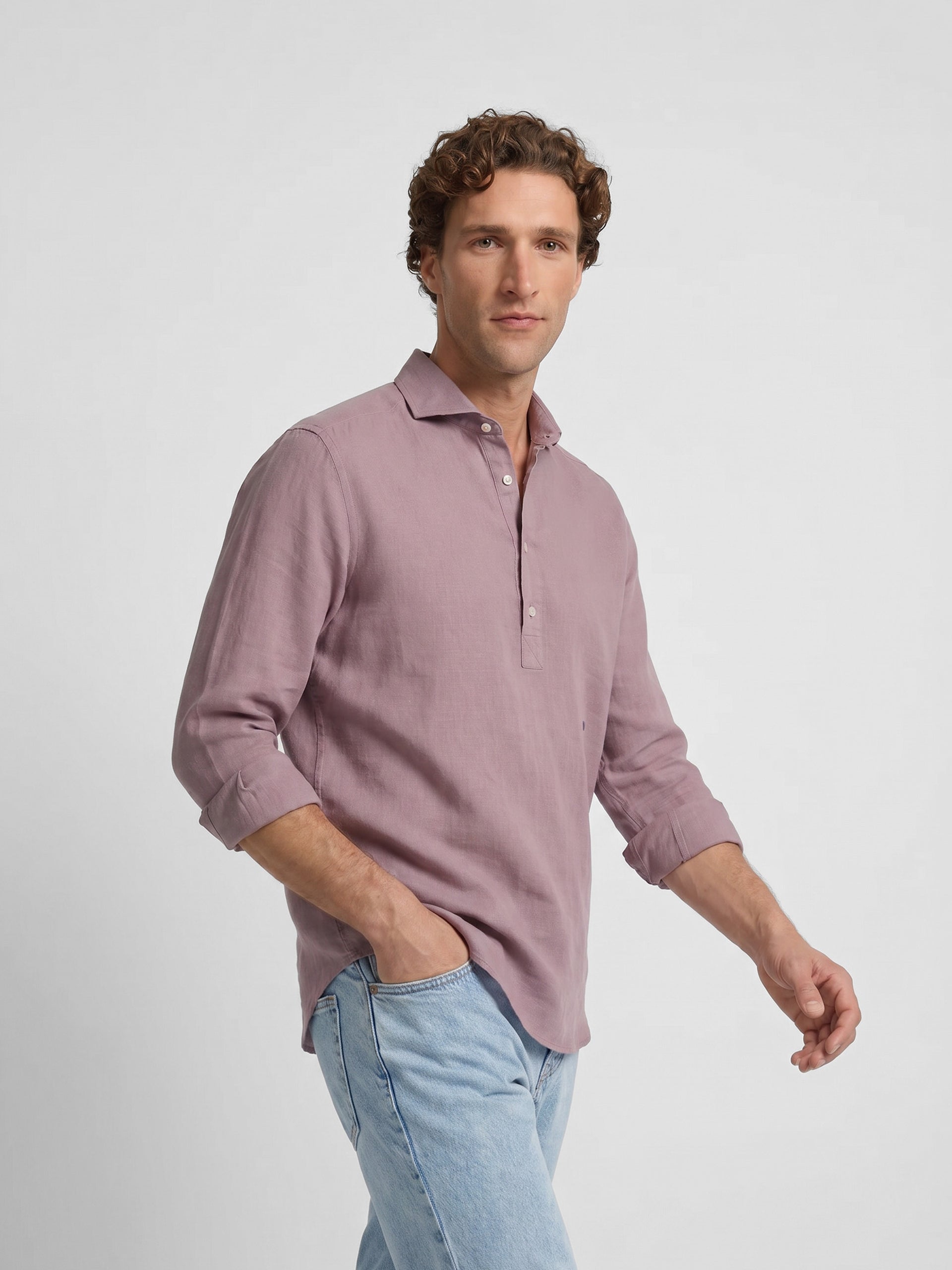 Polera sport lino burdeos