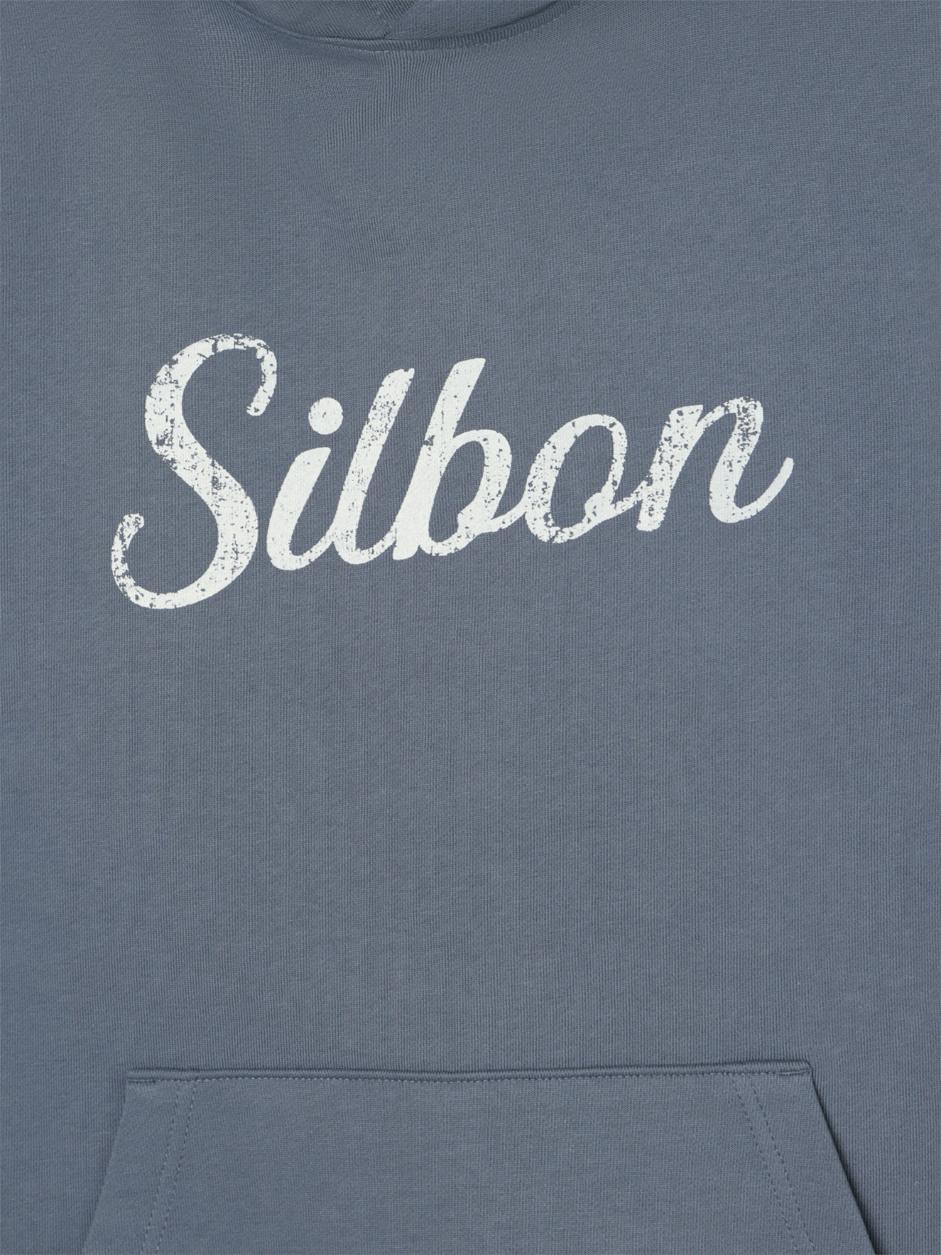 Sudadera capucha Silbon vintage azul indigo