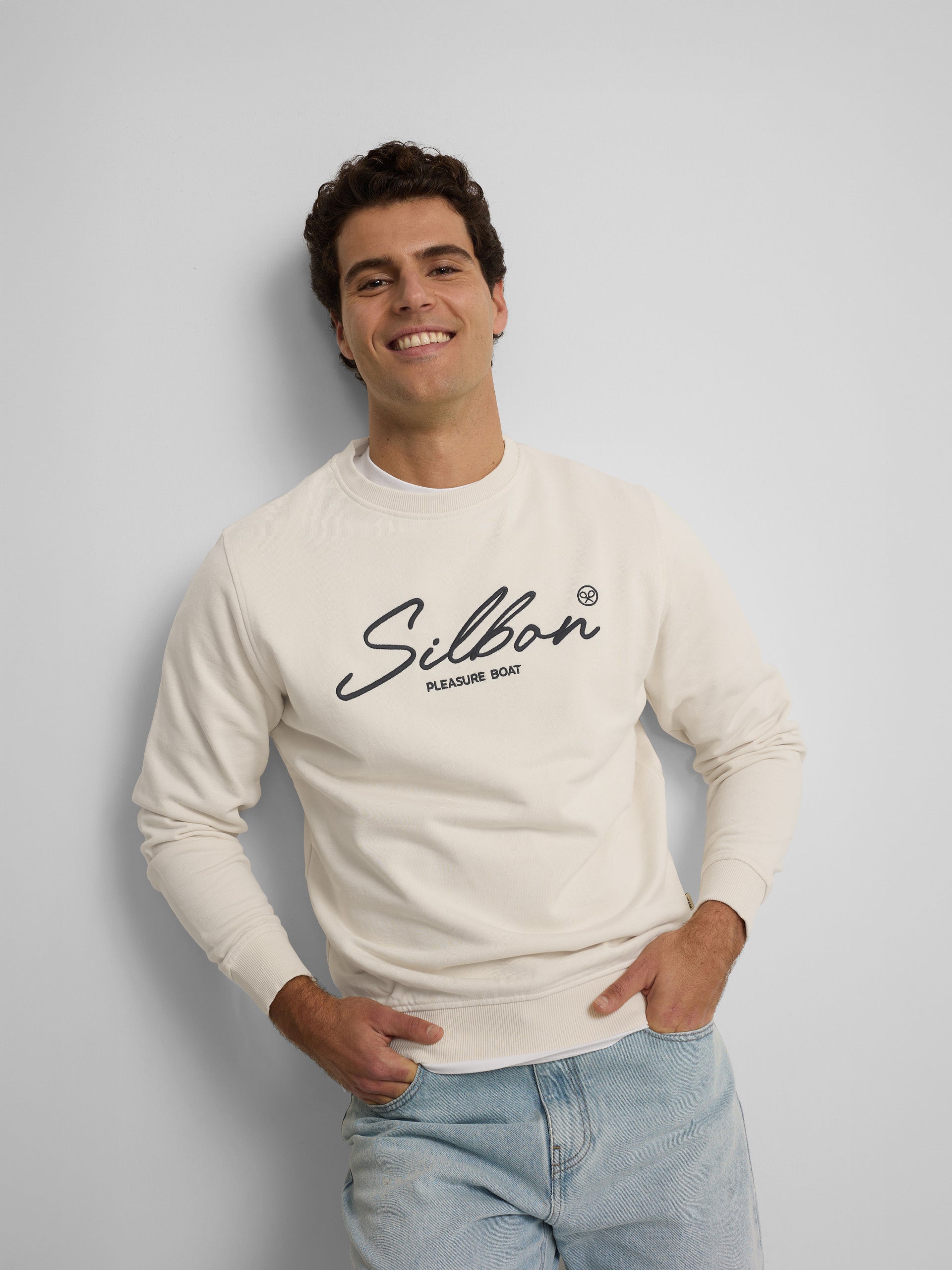 Sweat-shirt plaisir crème