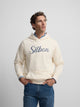 Sudadera capucha Silbon vintage crema