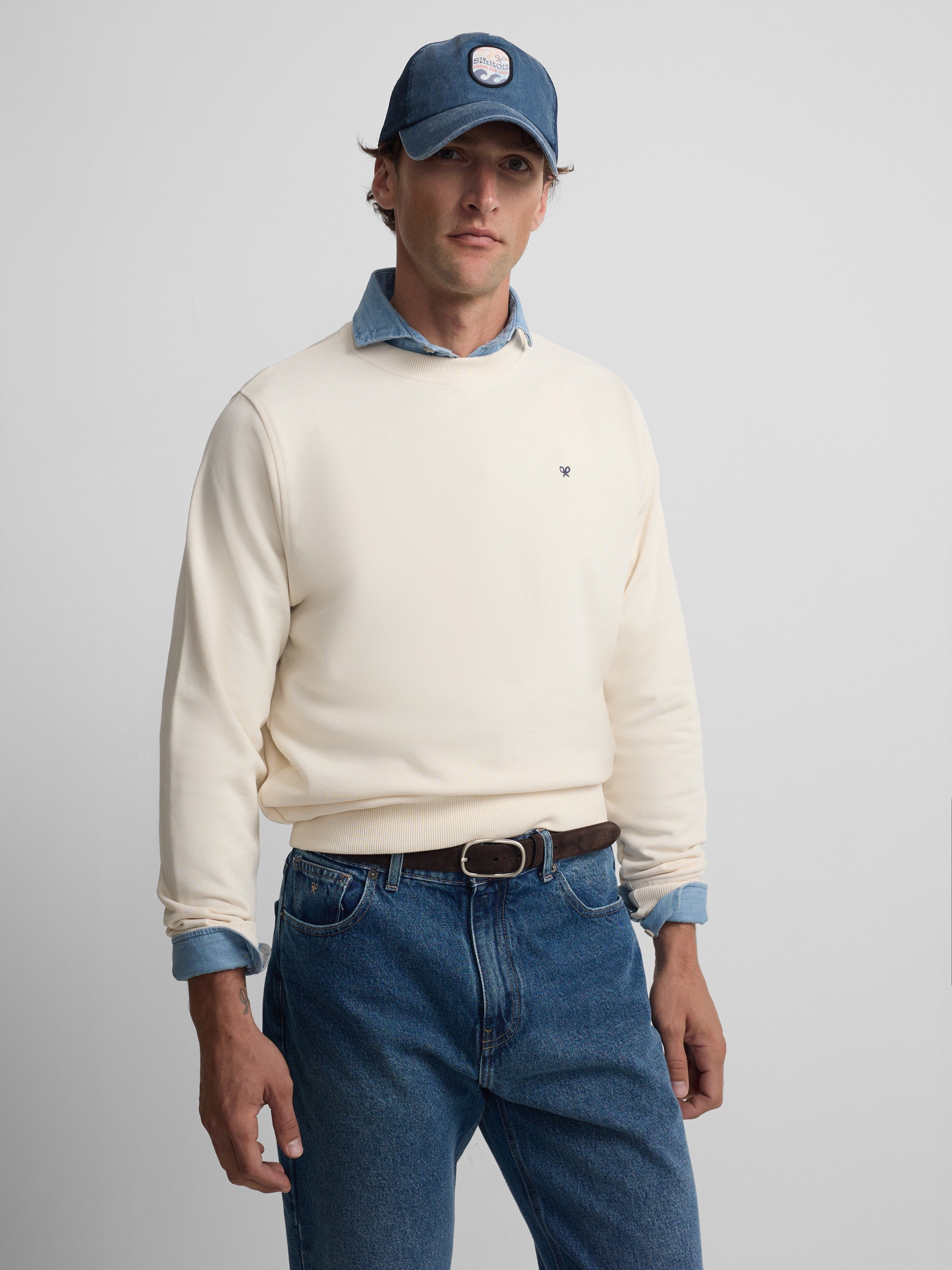 Saint Tropez Club Cream Sweatshirt