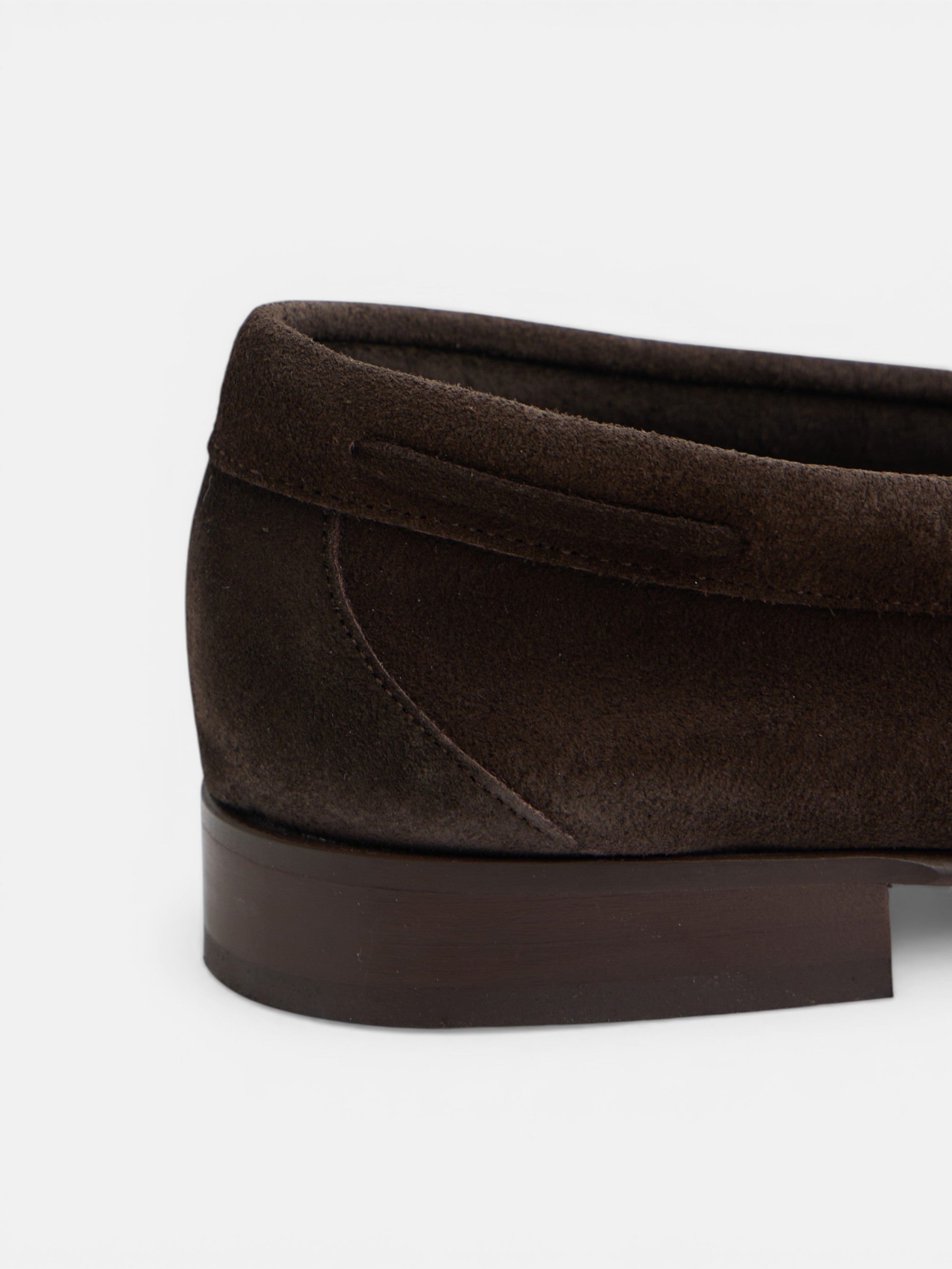 Dark brown suede bow shoe