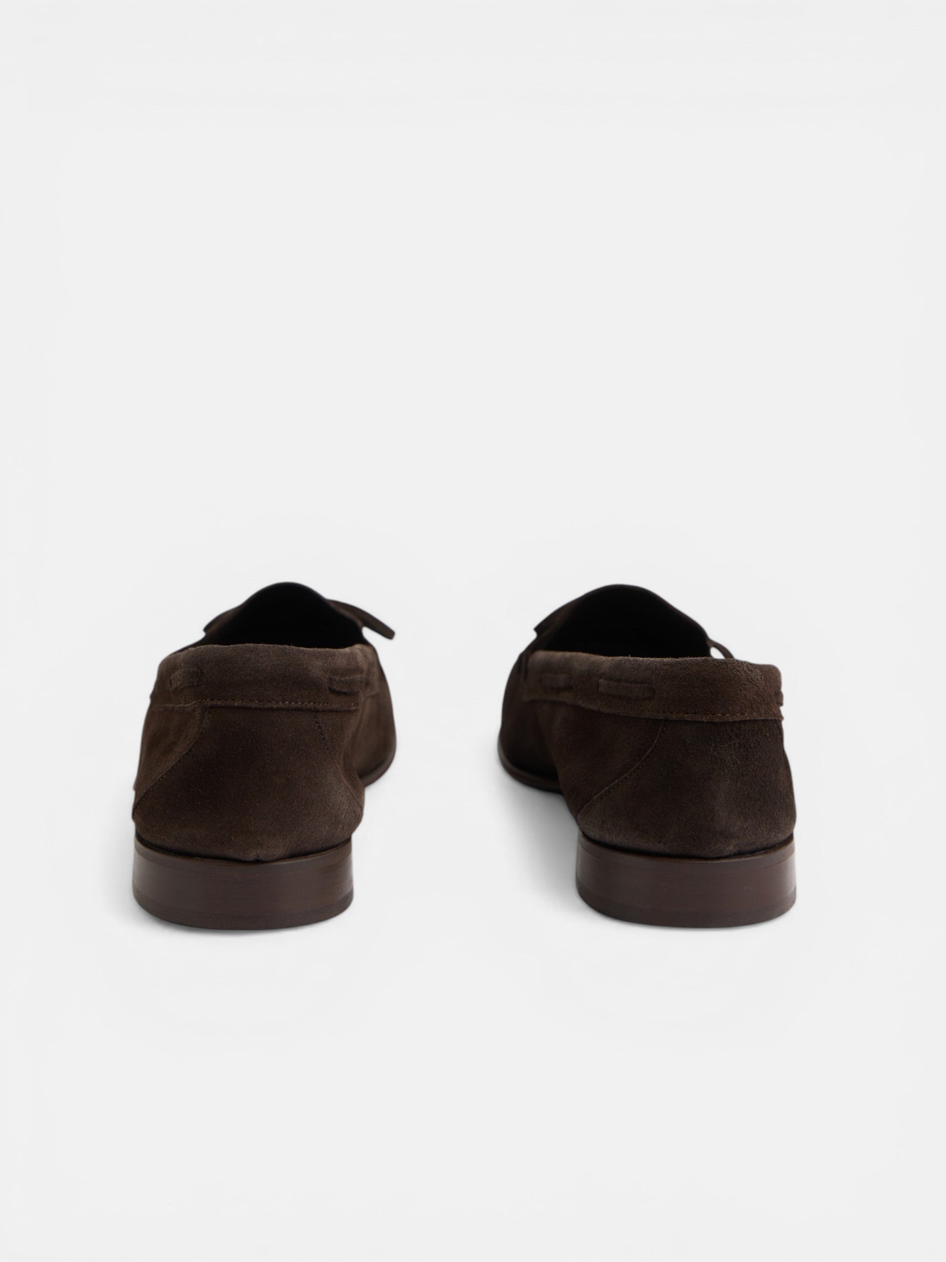 Dark brown suede bow shoe