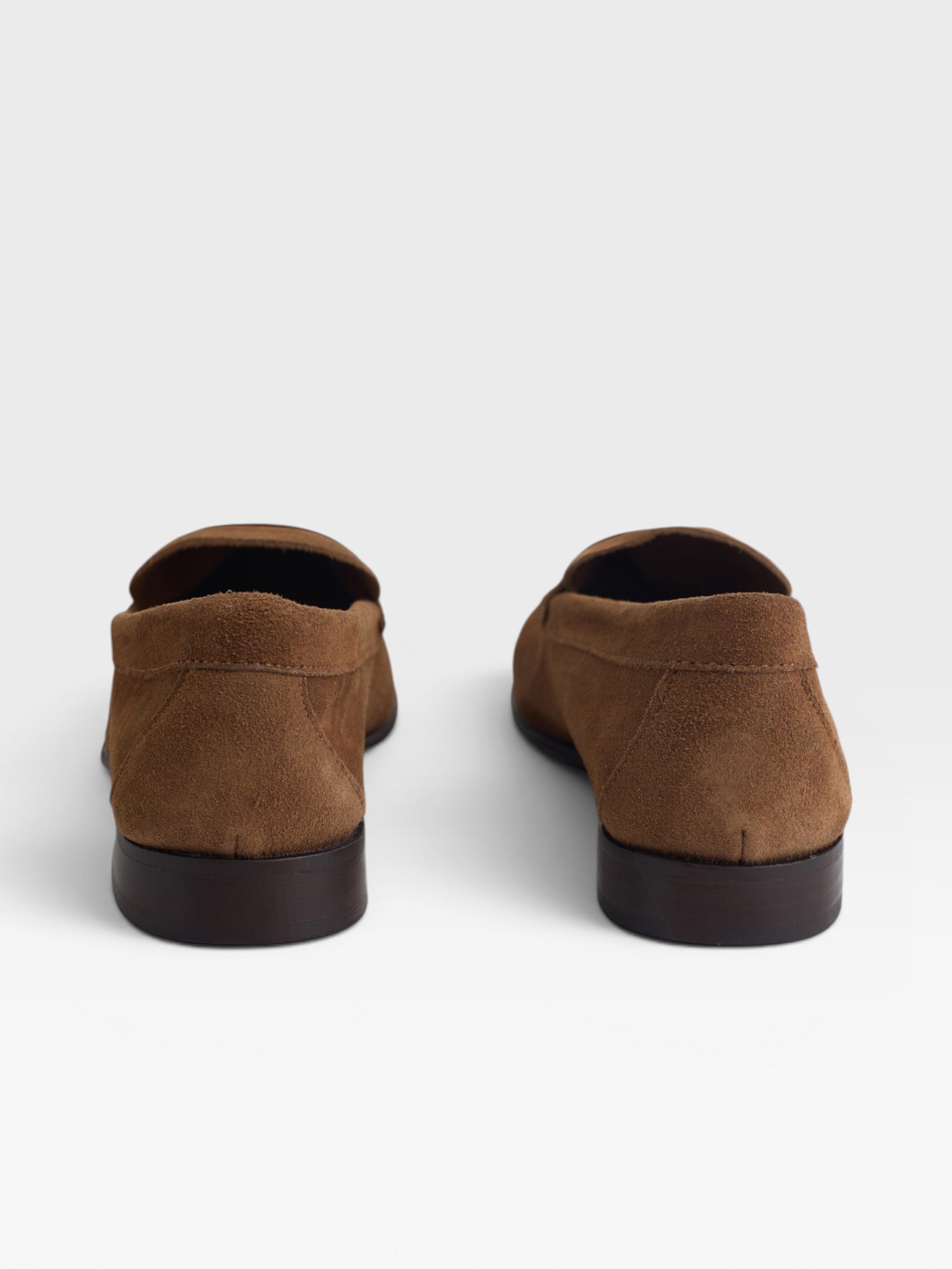Brown suede loafer