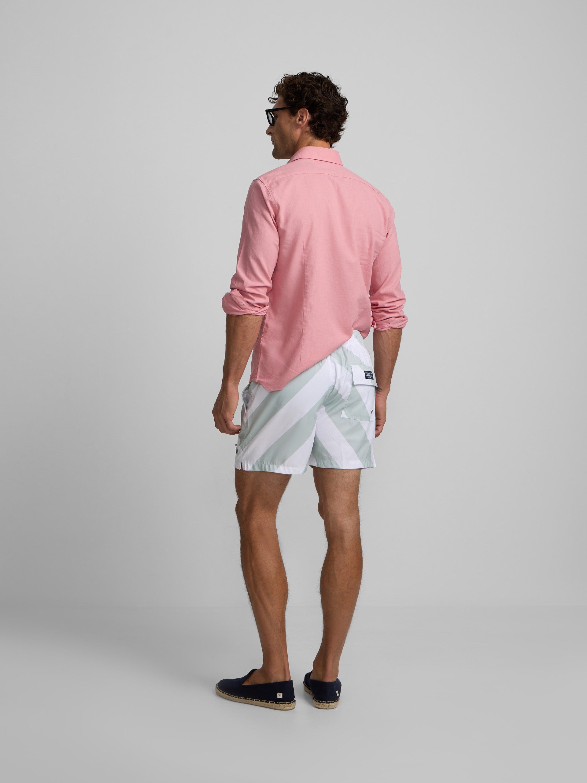Maillot de bain à rayures vertes