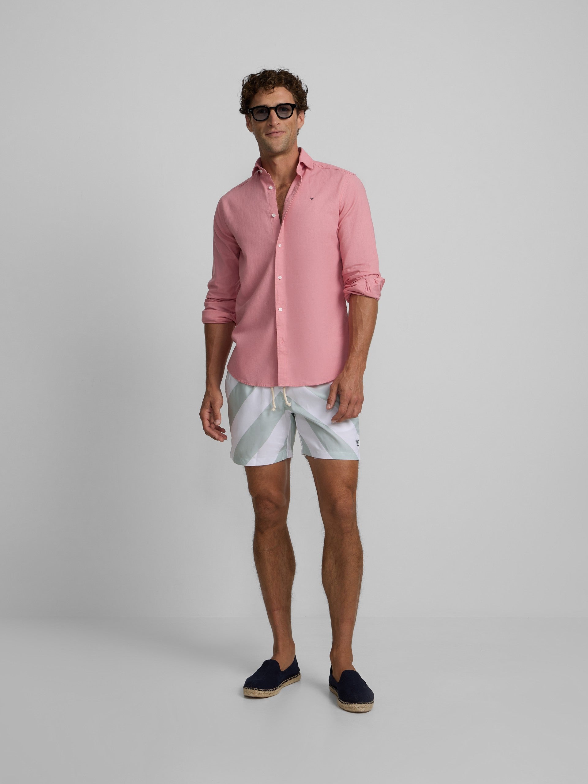 Maillot de bain à rayures vertes