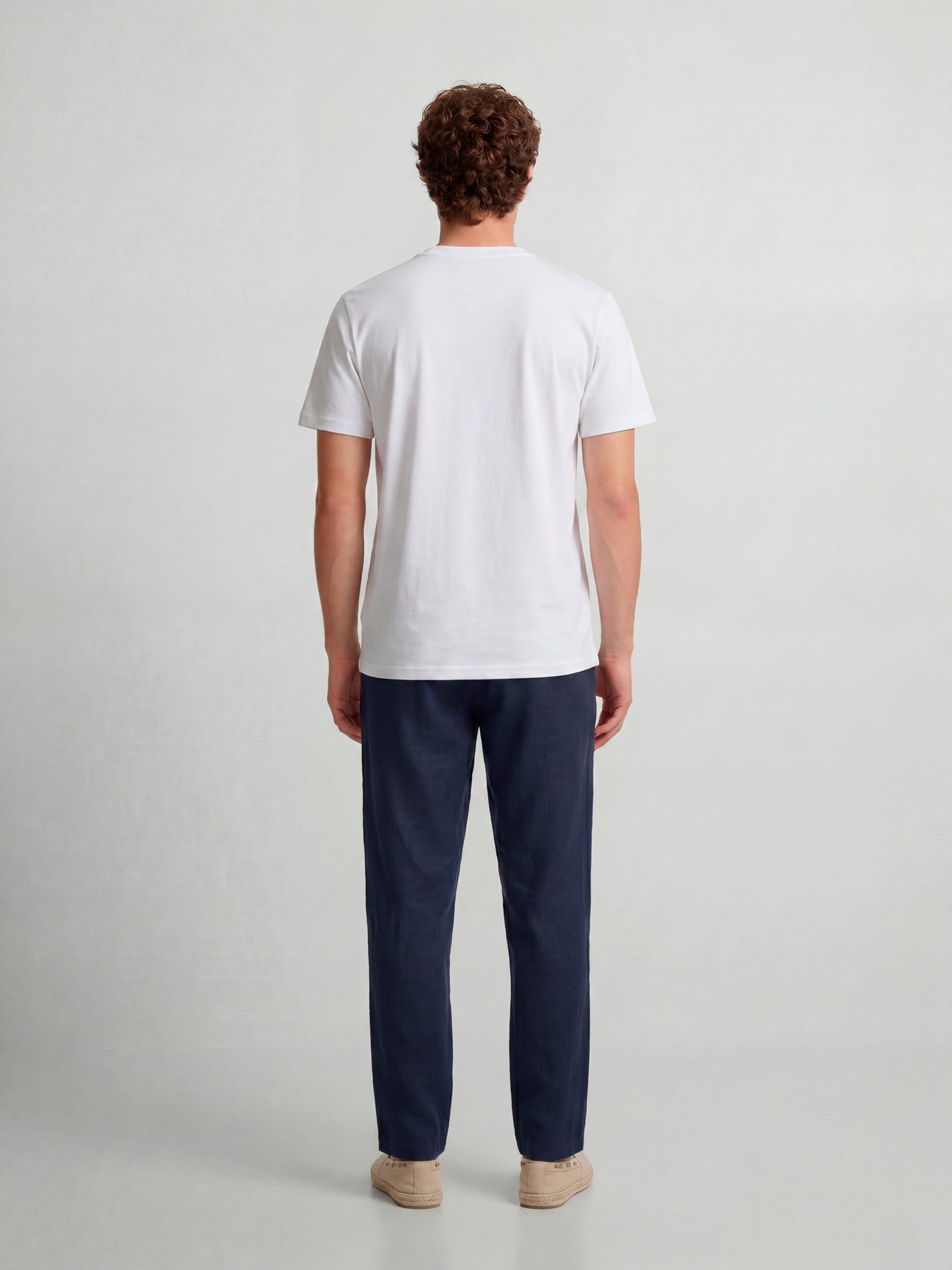 Camiseta bolsillo etnico blanco