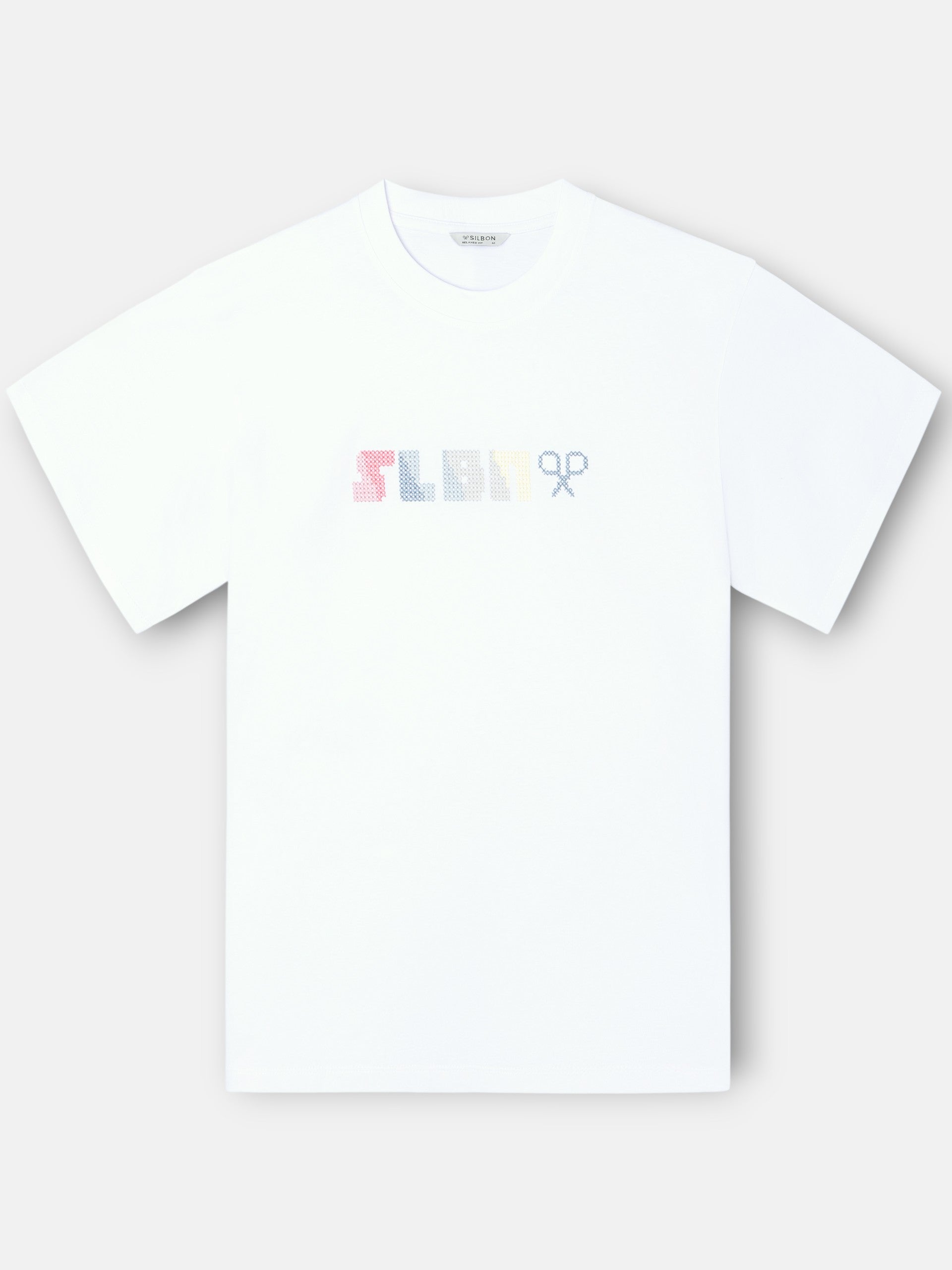 Camiseta relaxed fit slbn cross blanco
