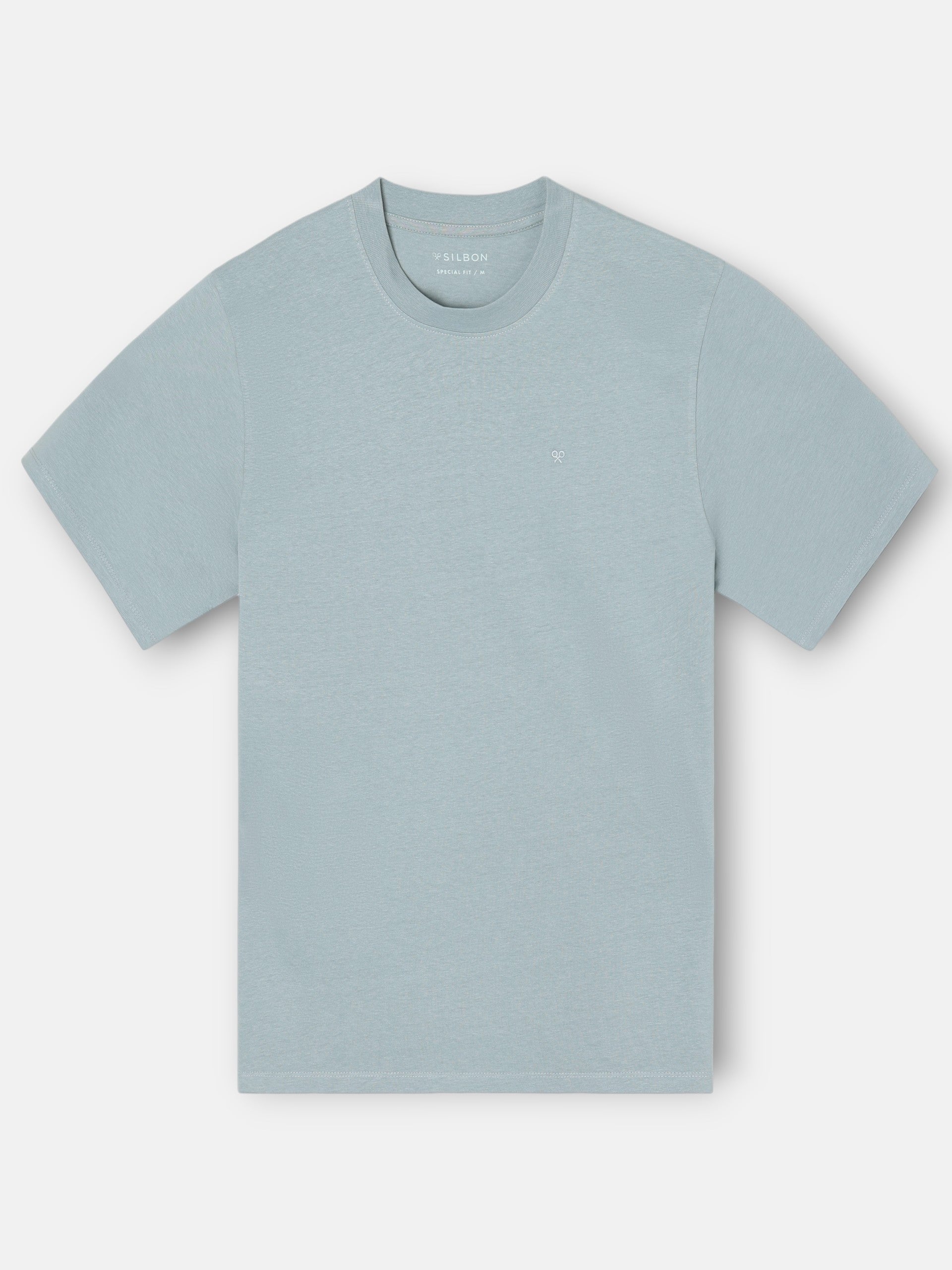 Special fit Silbon sunset party T-shirt aquamarine