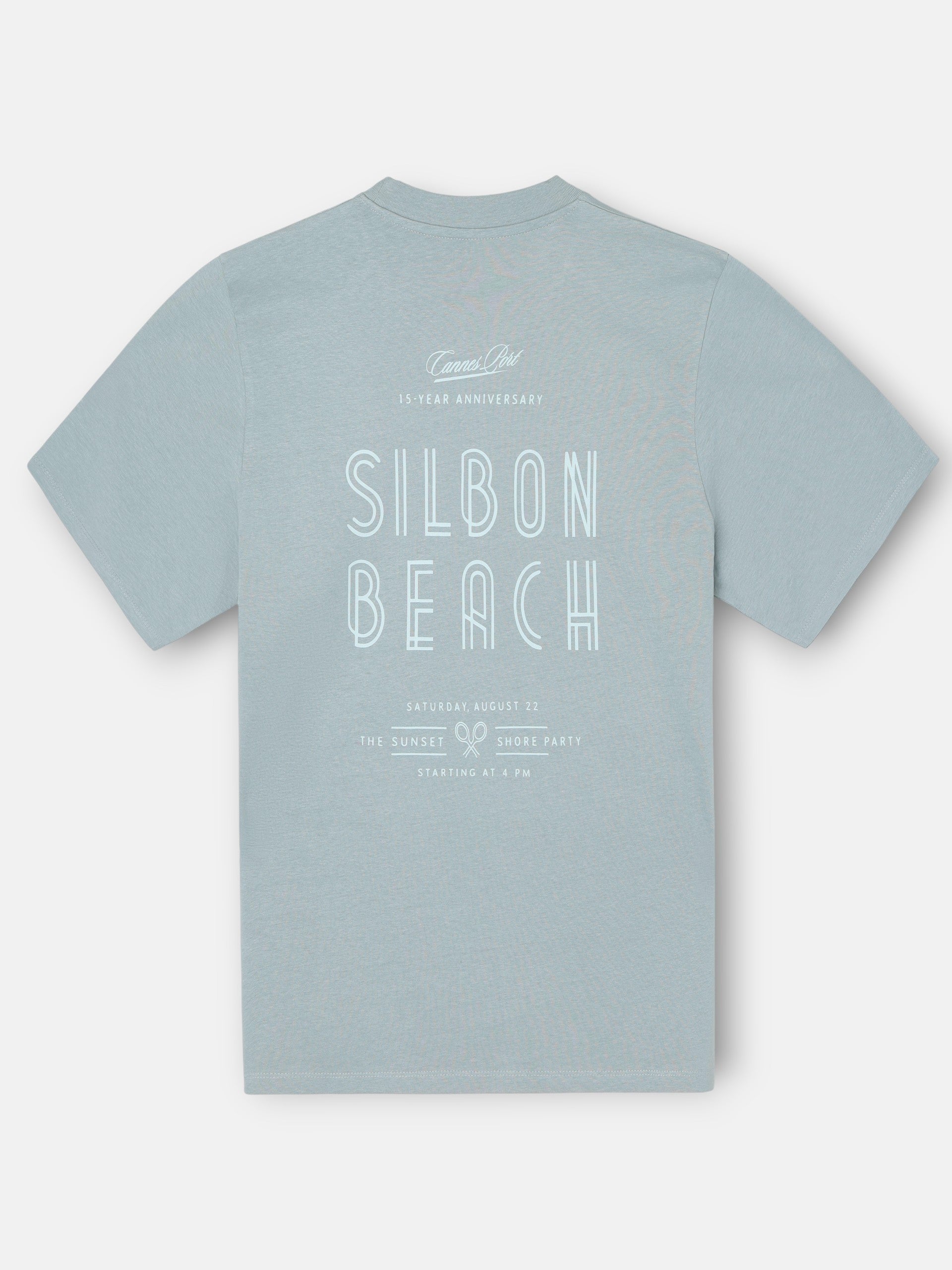 Special fit Silbon sunset party T-shirt aquamarine
