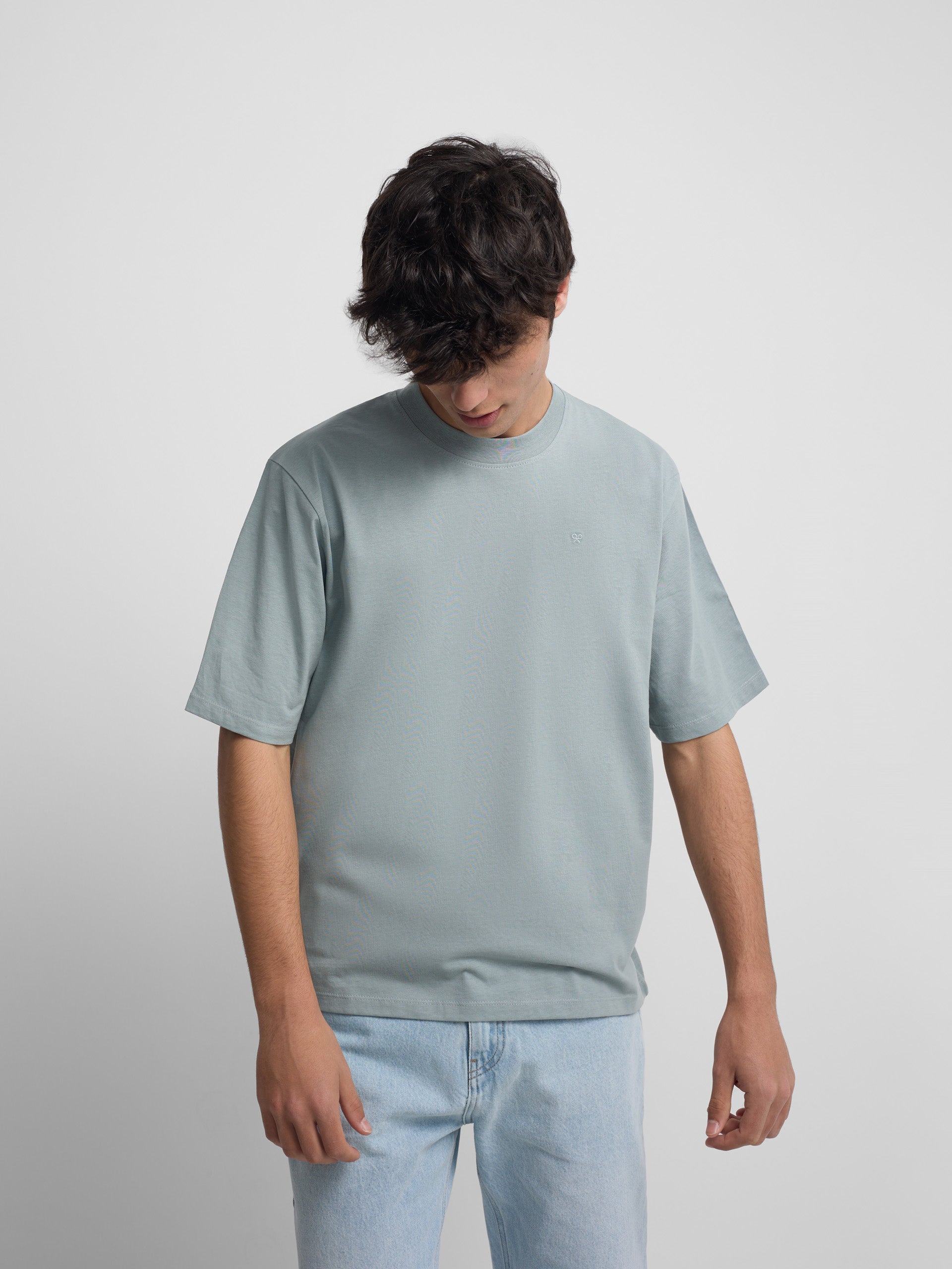 Special fit Silbon sunset party T-shirt aquamarine