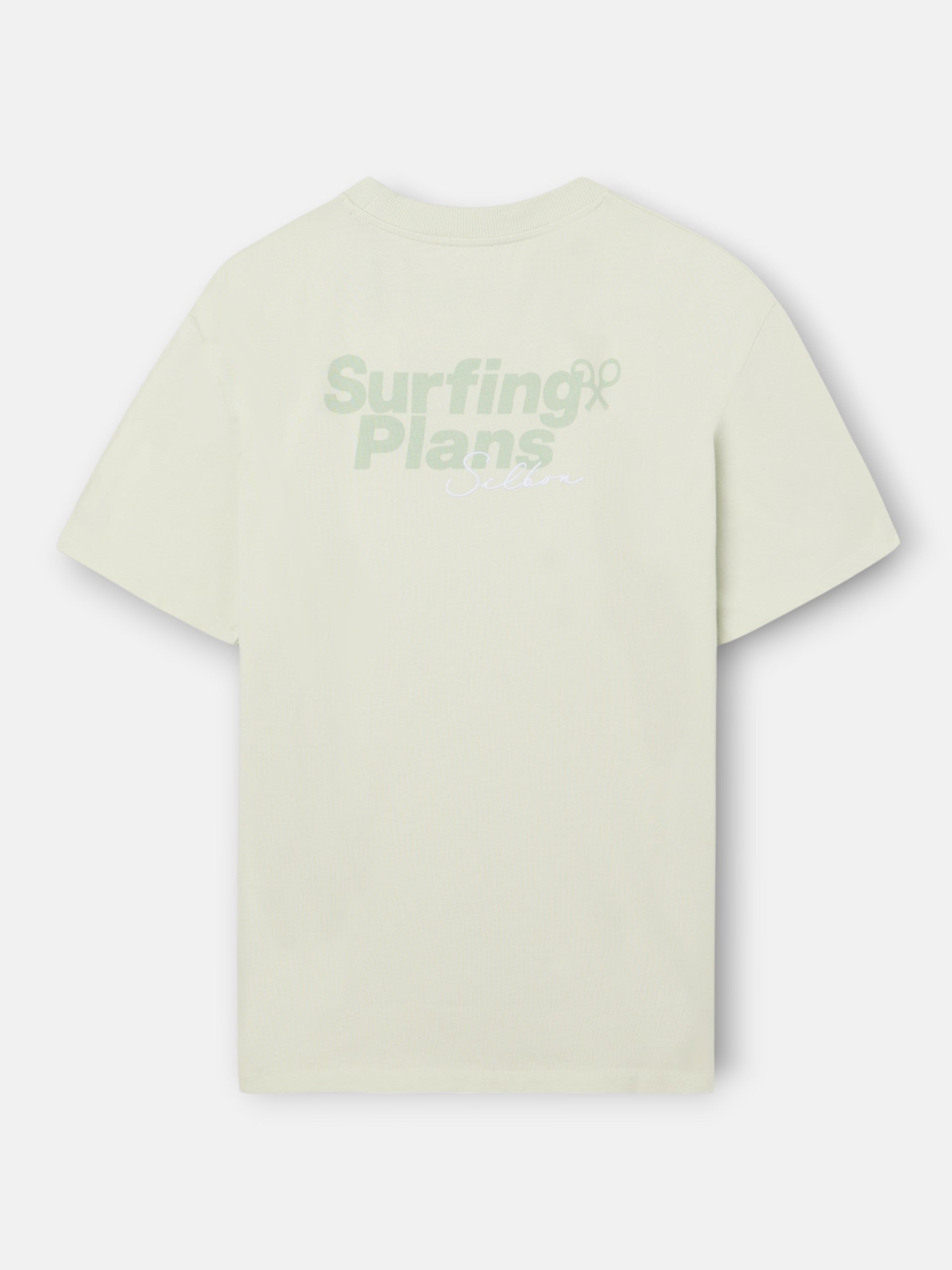 T-shirt coupe décontractée plans de surf vert clair