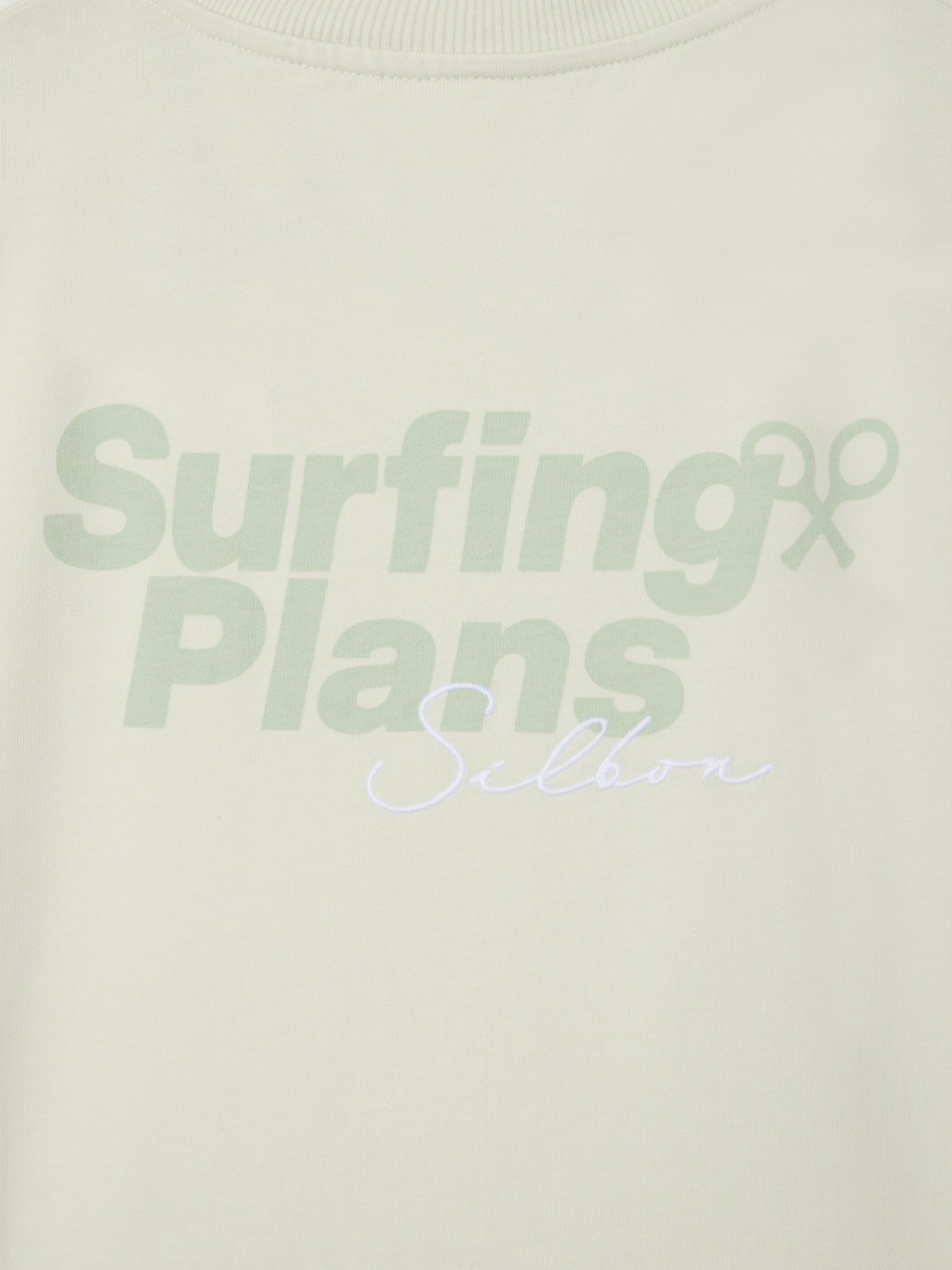 T-shirt coupe décontractée plans de surf vert clair
