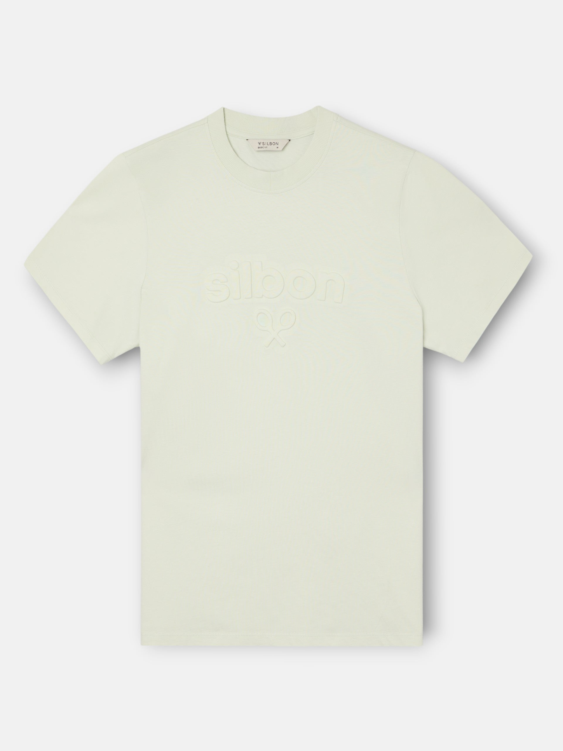 Camiseta Silbon relieve tono verde claro