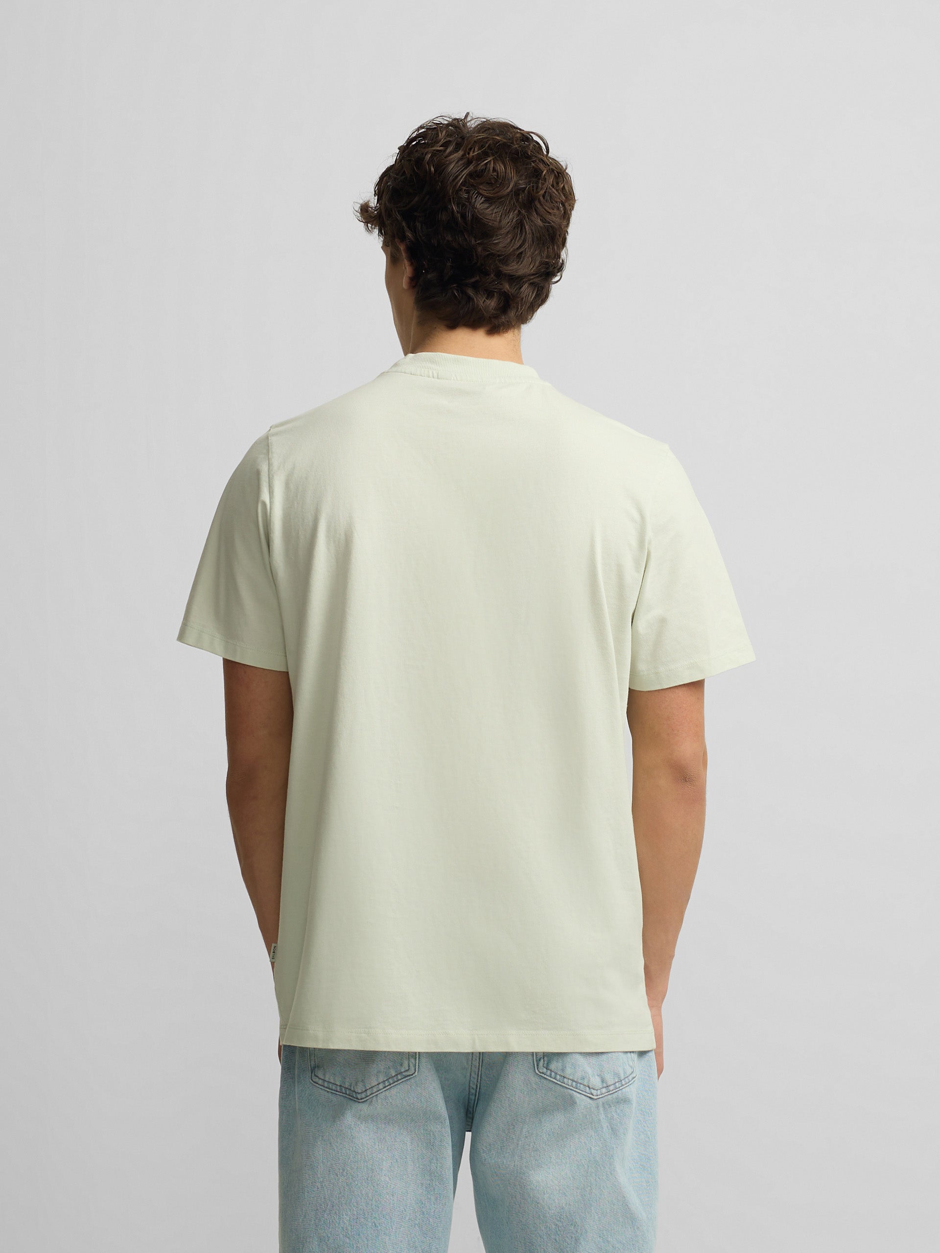 Camiseta Silbon relieve tono verde claro