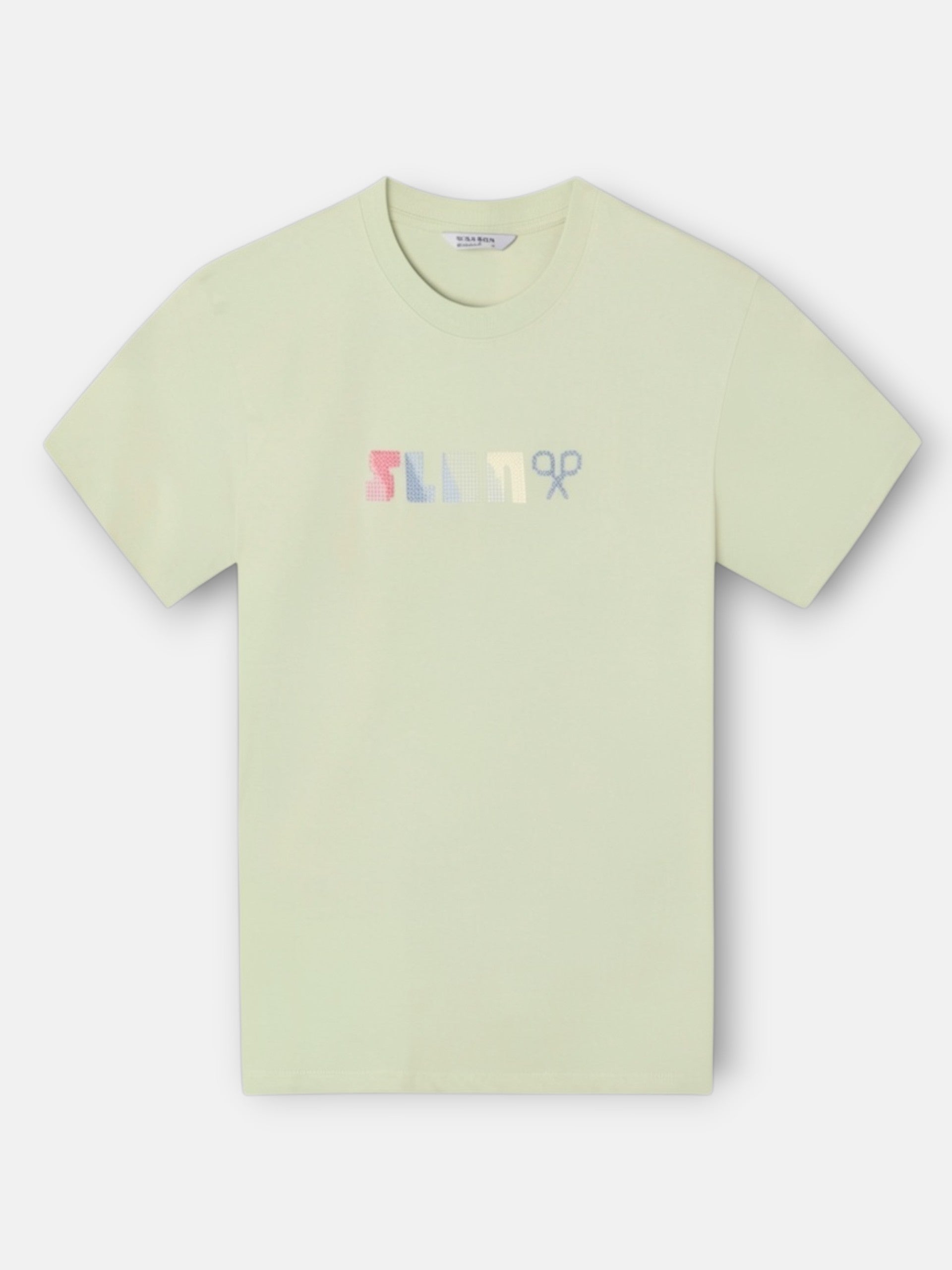 Relaxed fit t-shirt SLBN cross light green