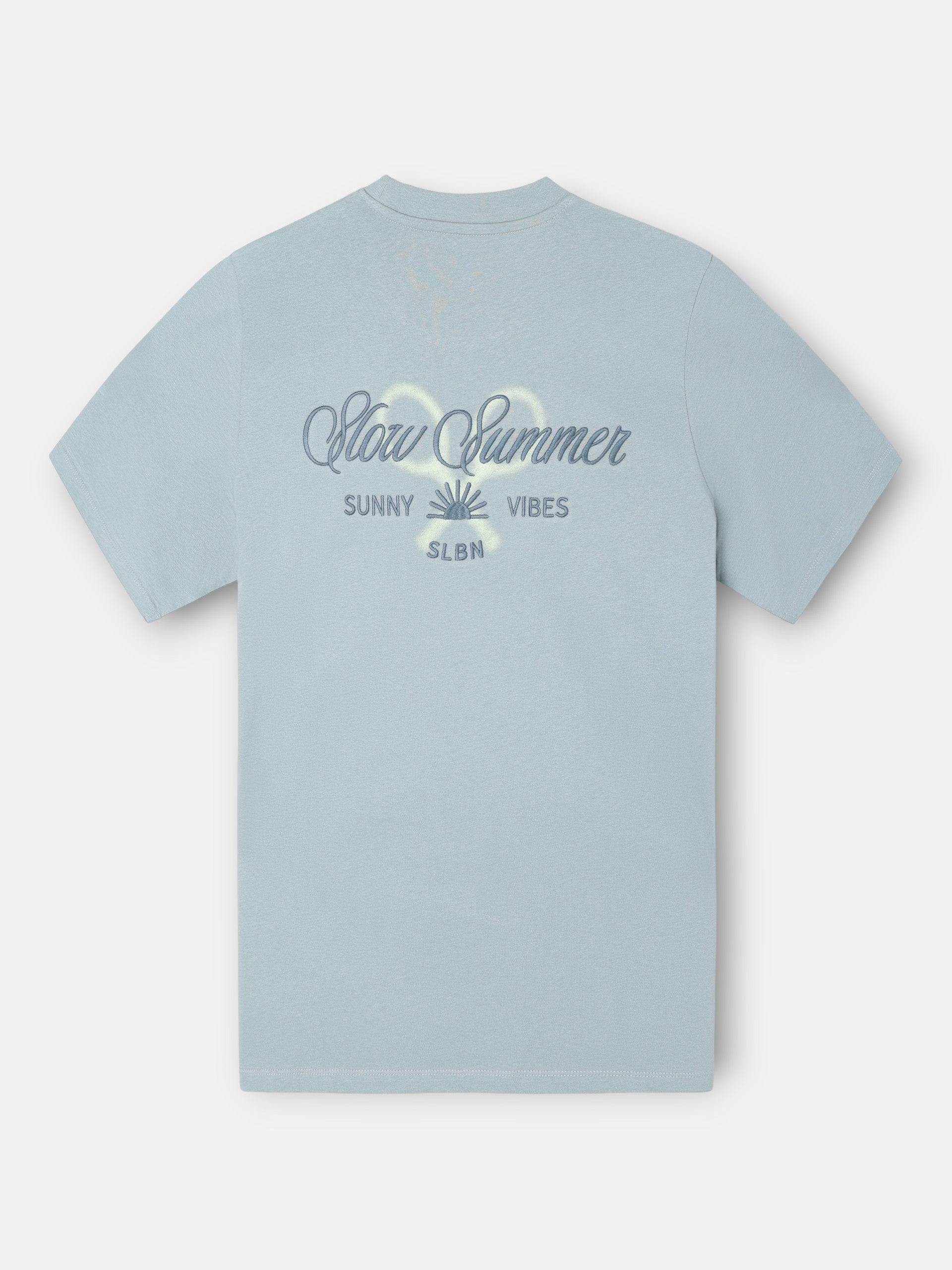 Camiseta slow summer verde gris