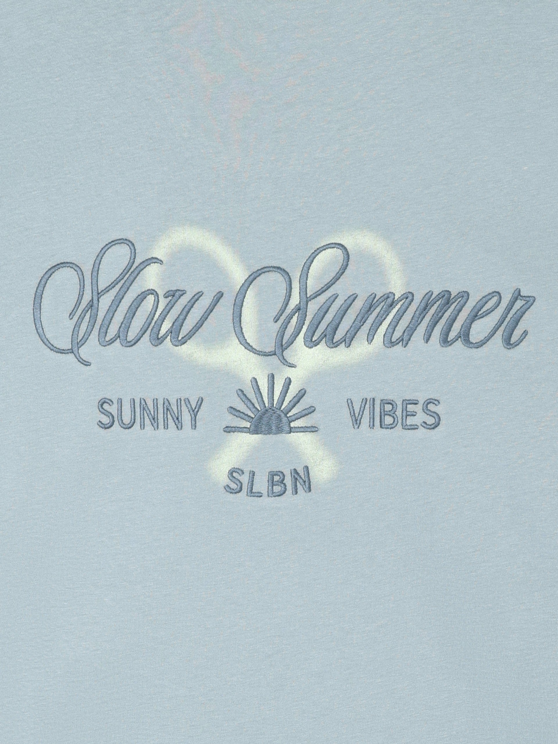 Camiseta slow summer verde gris