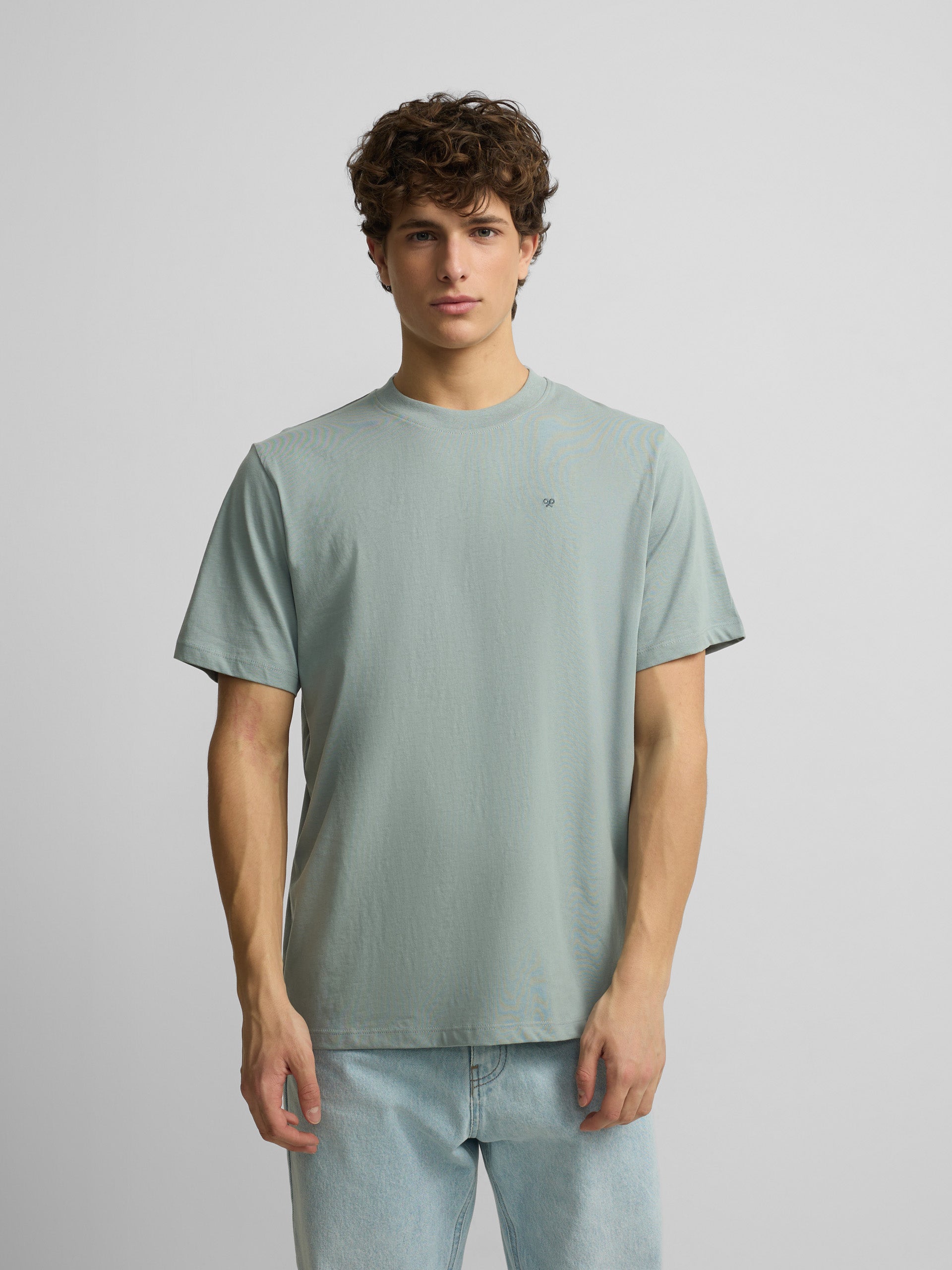 Camiseta slow summer verde gris