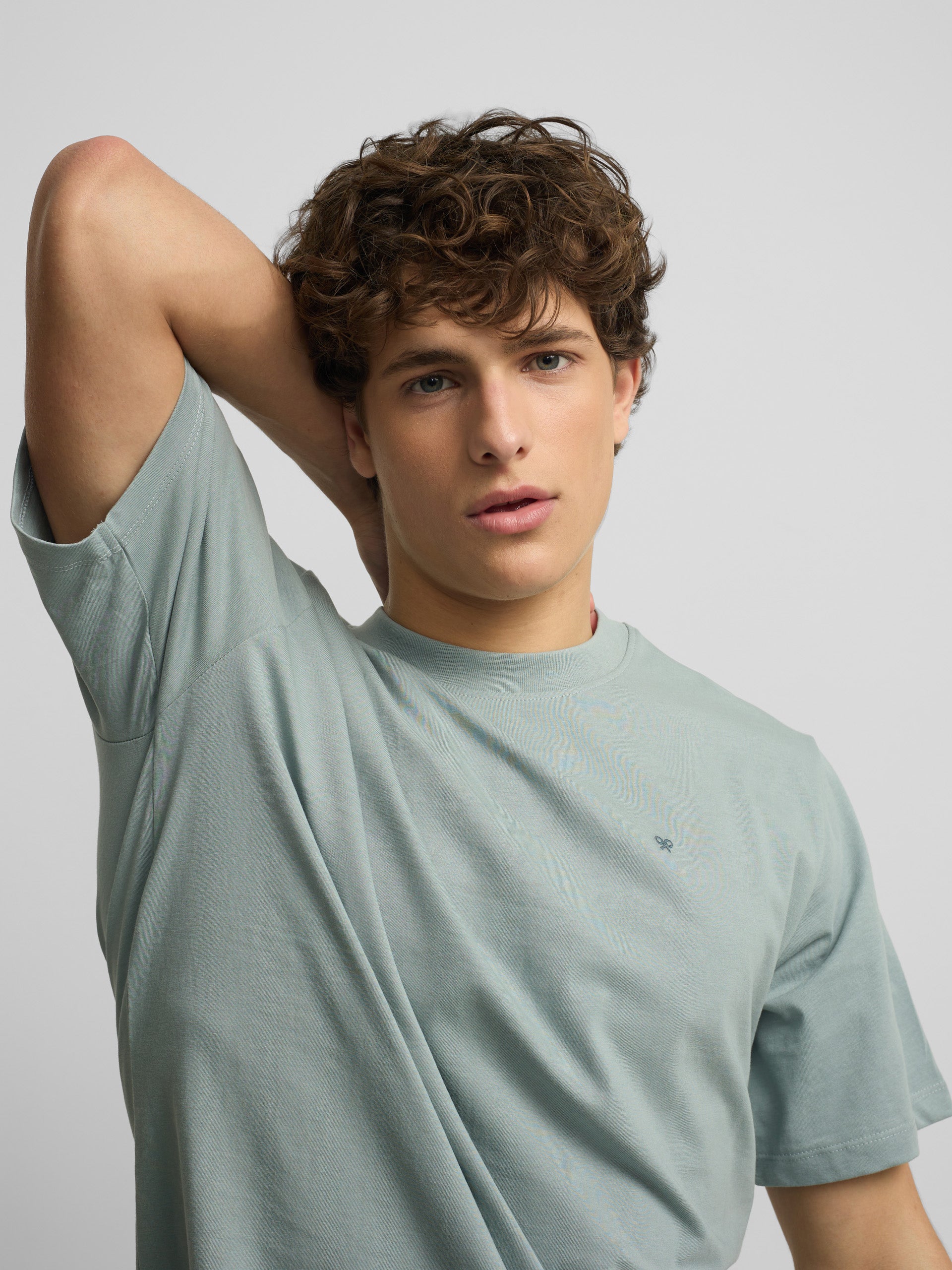 Camiseta slow summer verde gris