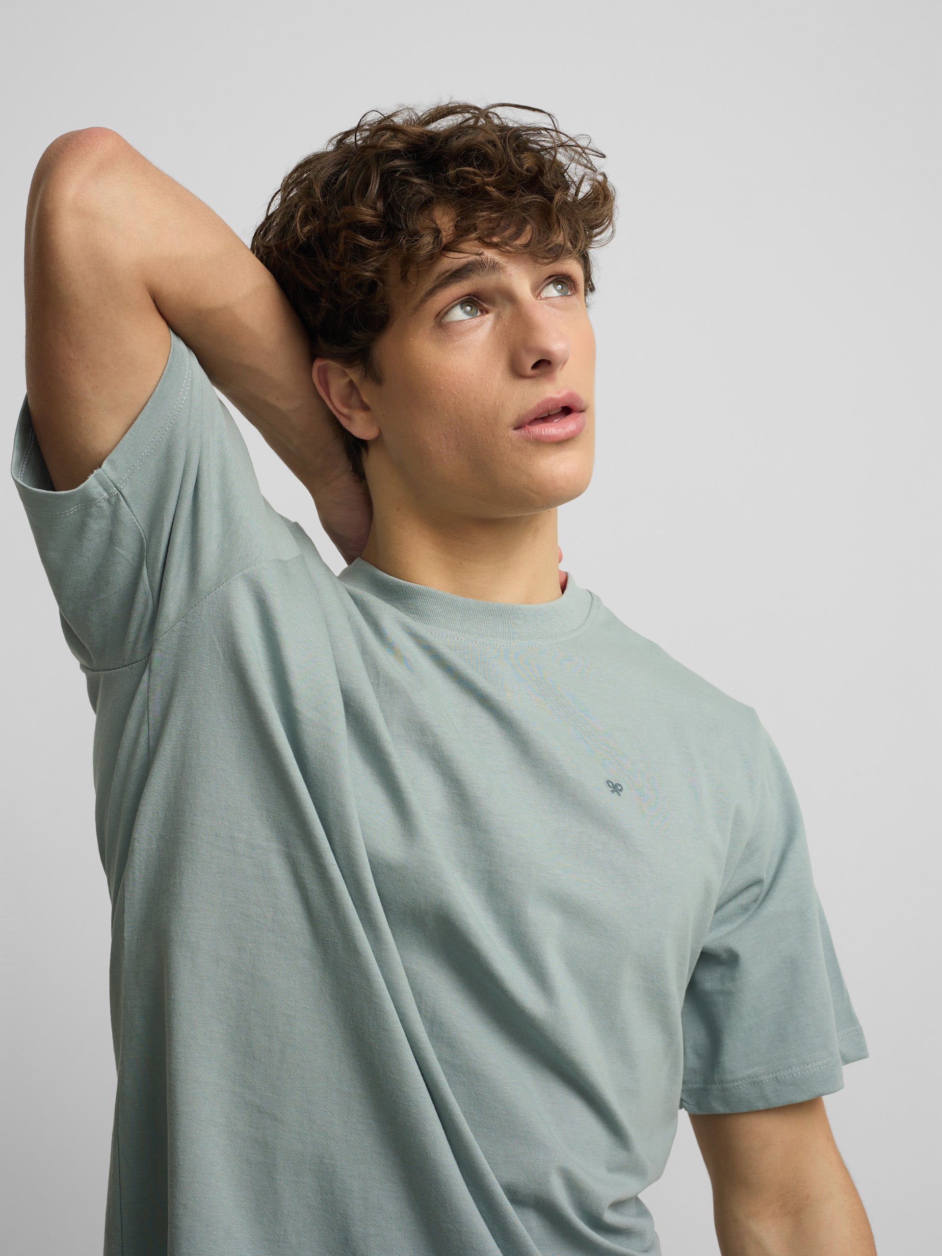 Camiseta slow summer verde gris