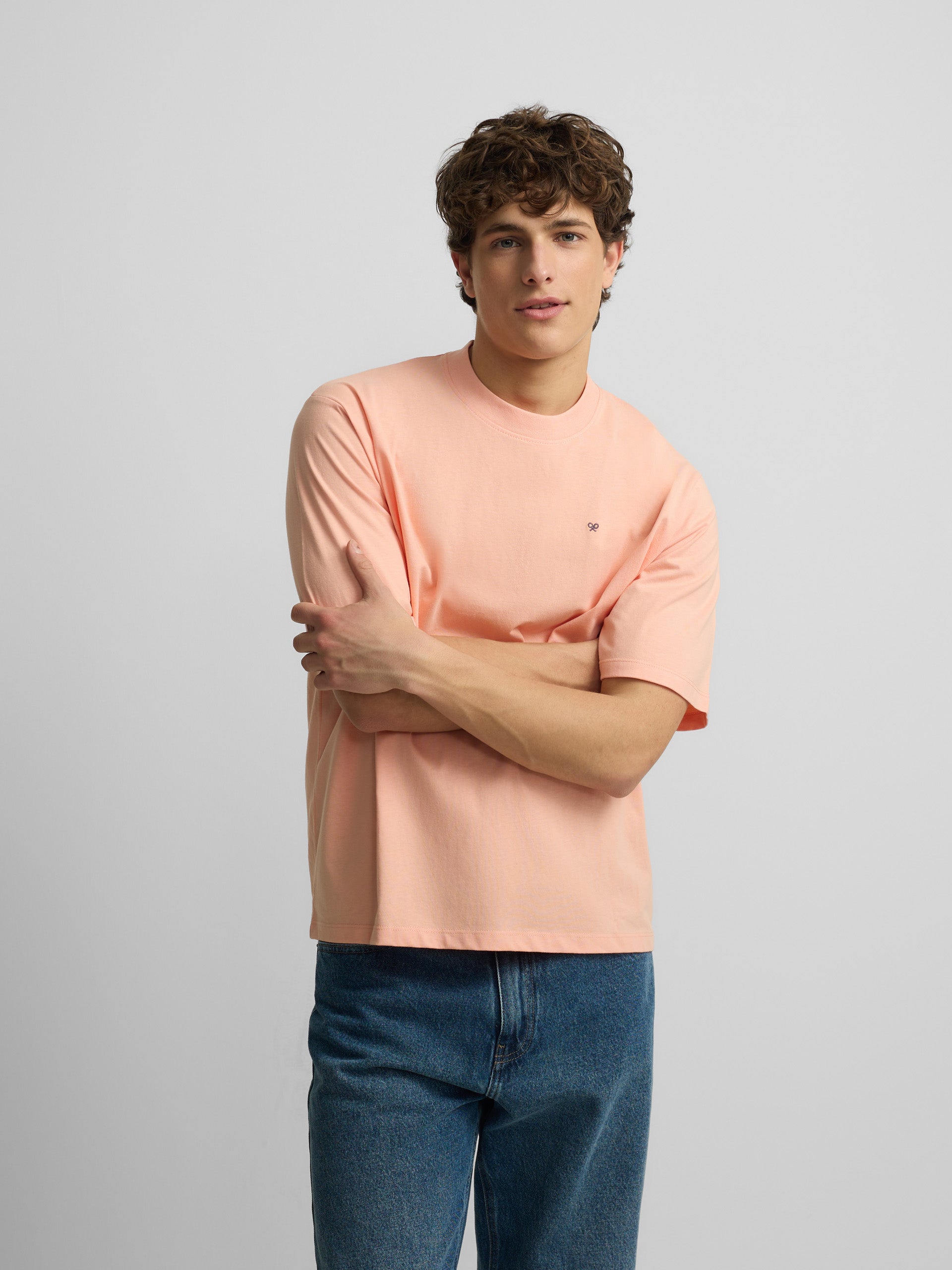 Special fit Silbon sunset party coral t-shirt