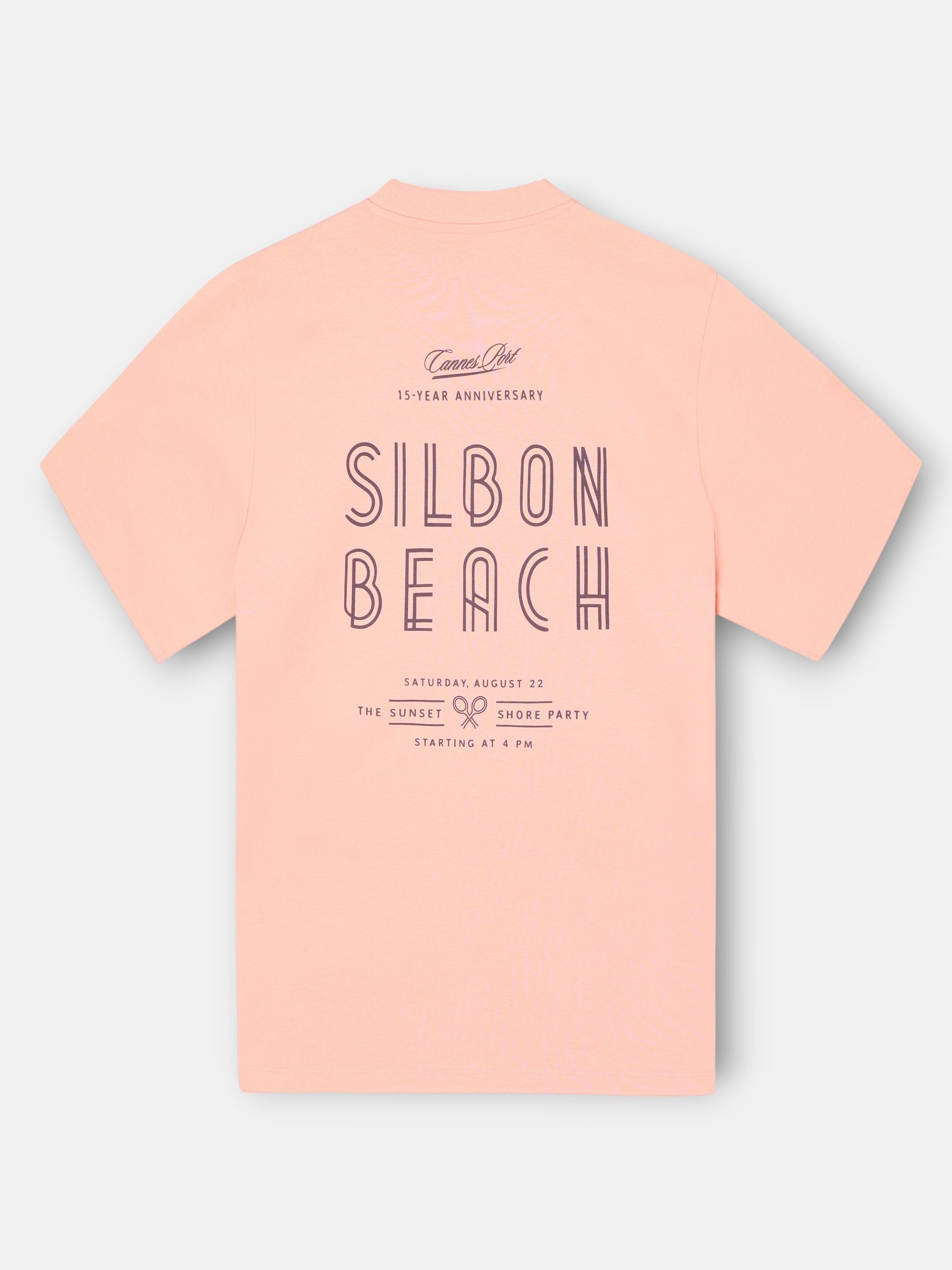 Special fit Silbon sunset party coral t-shirt