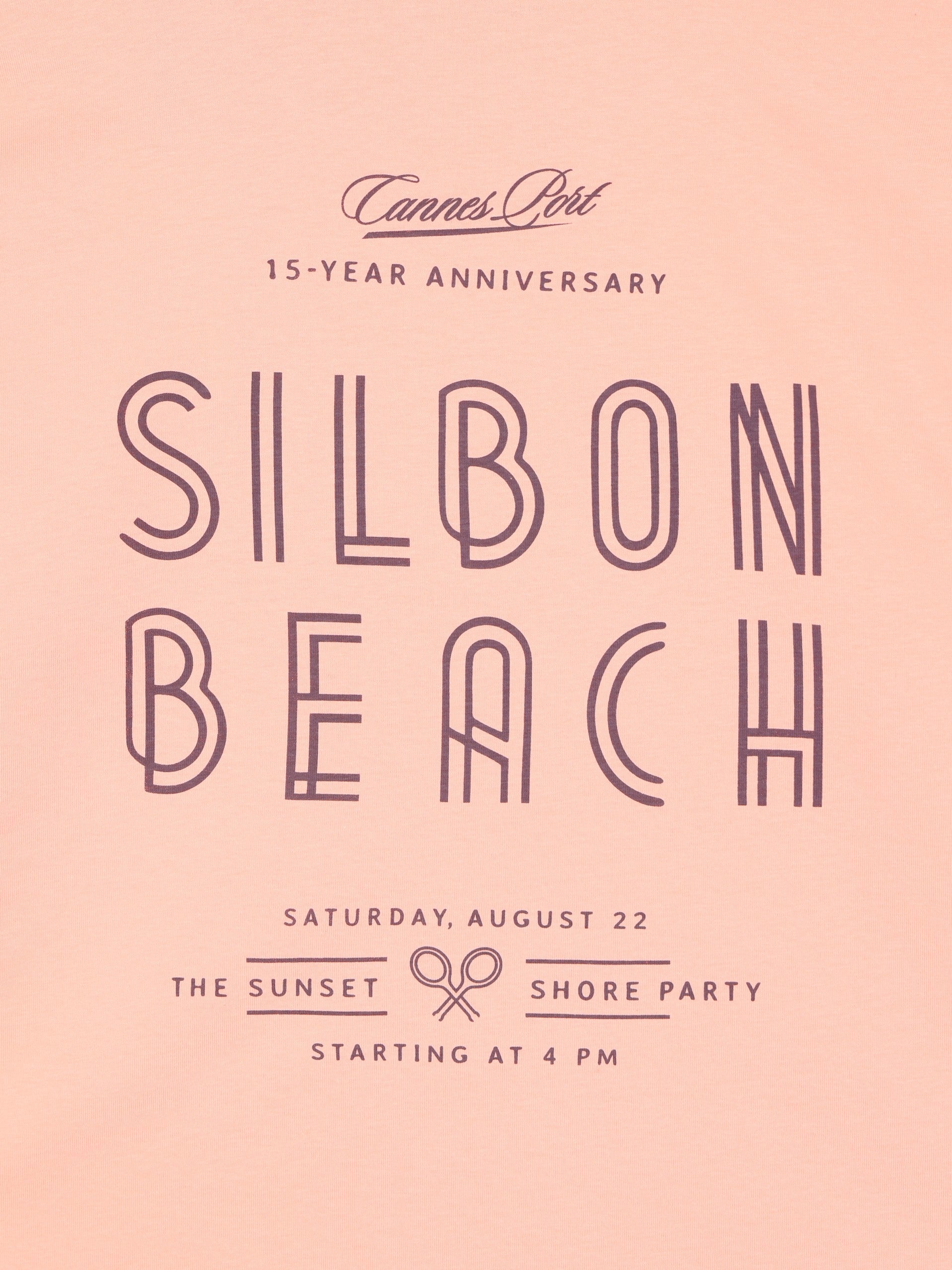 Special fit Silbon sunset party coral t-shirt